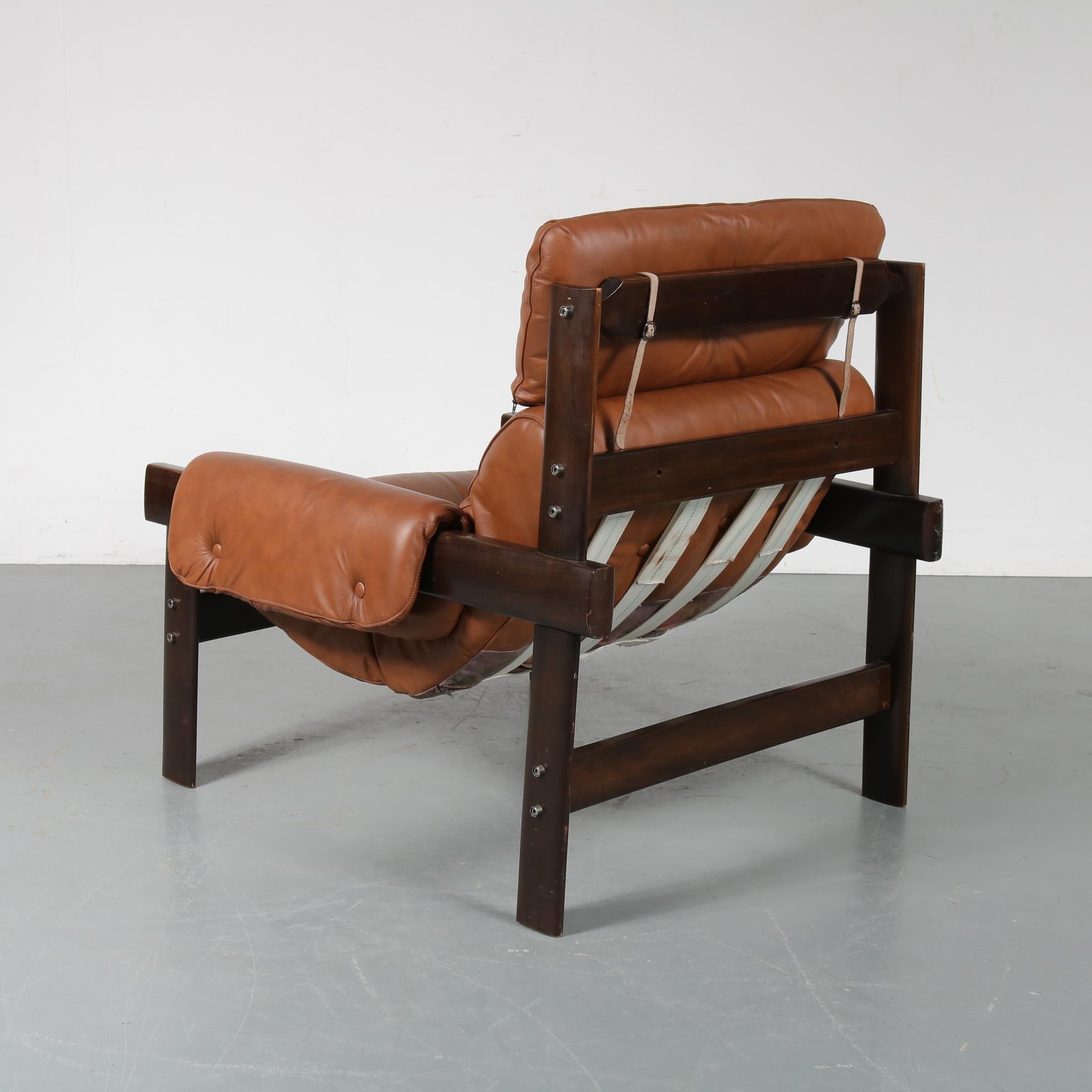 Mid-Century Modern Percival Lafer Lounge Chair, Brazil, 1970s