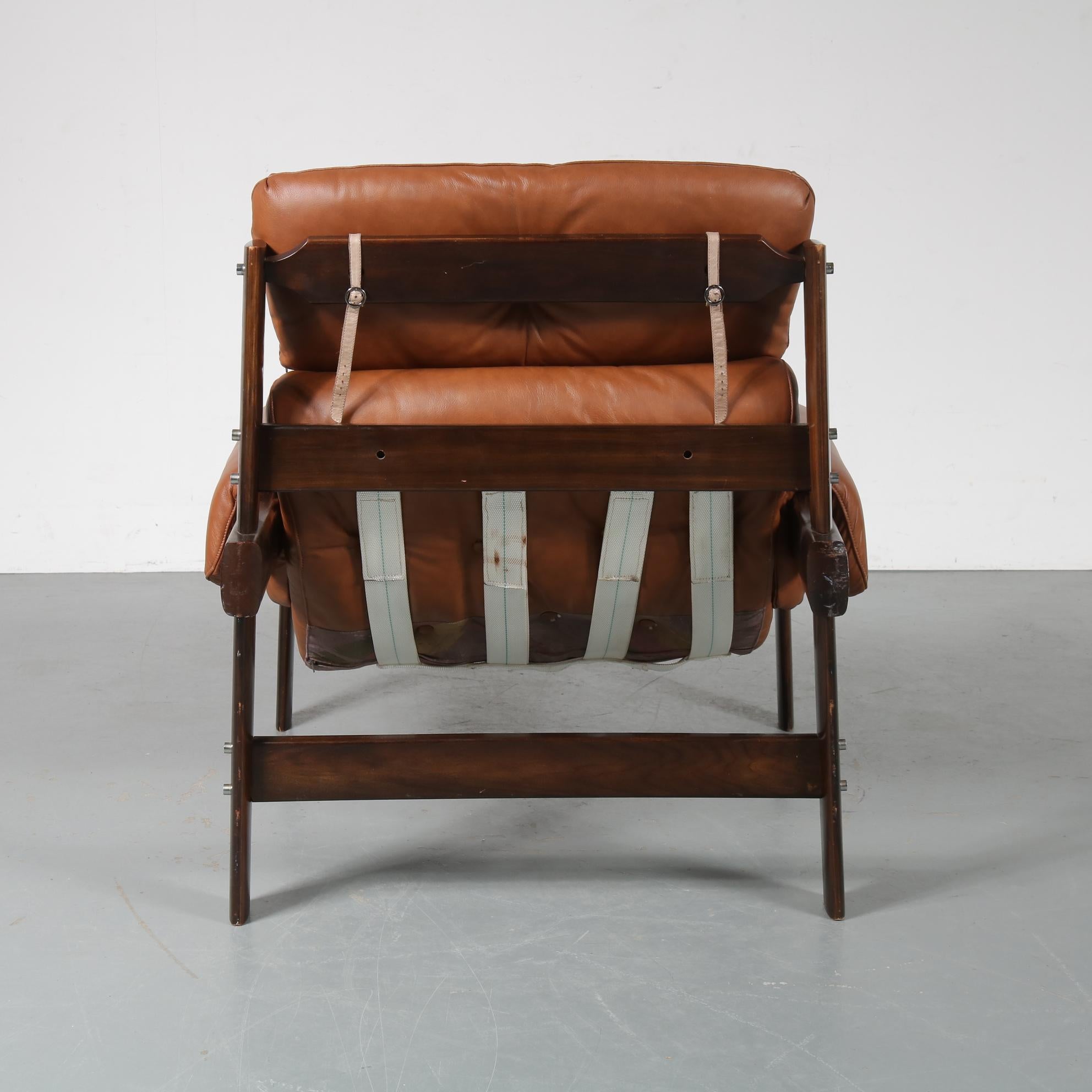 Brazilian Percival Lafer Lounge Chair, Brazil, 1970s