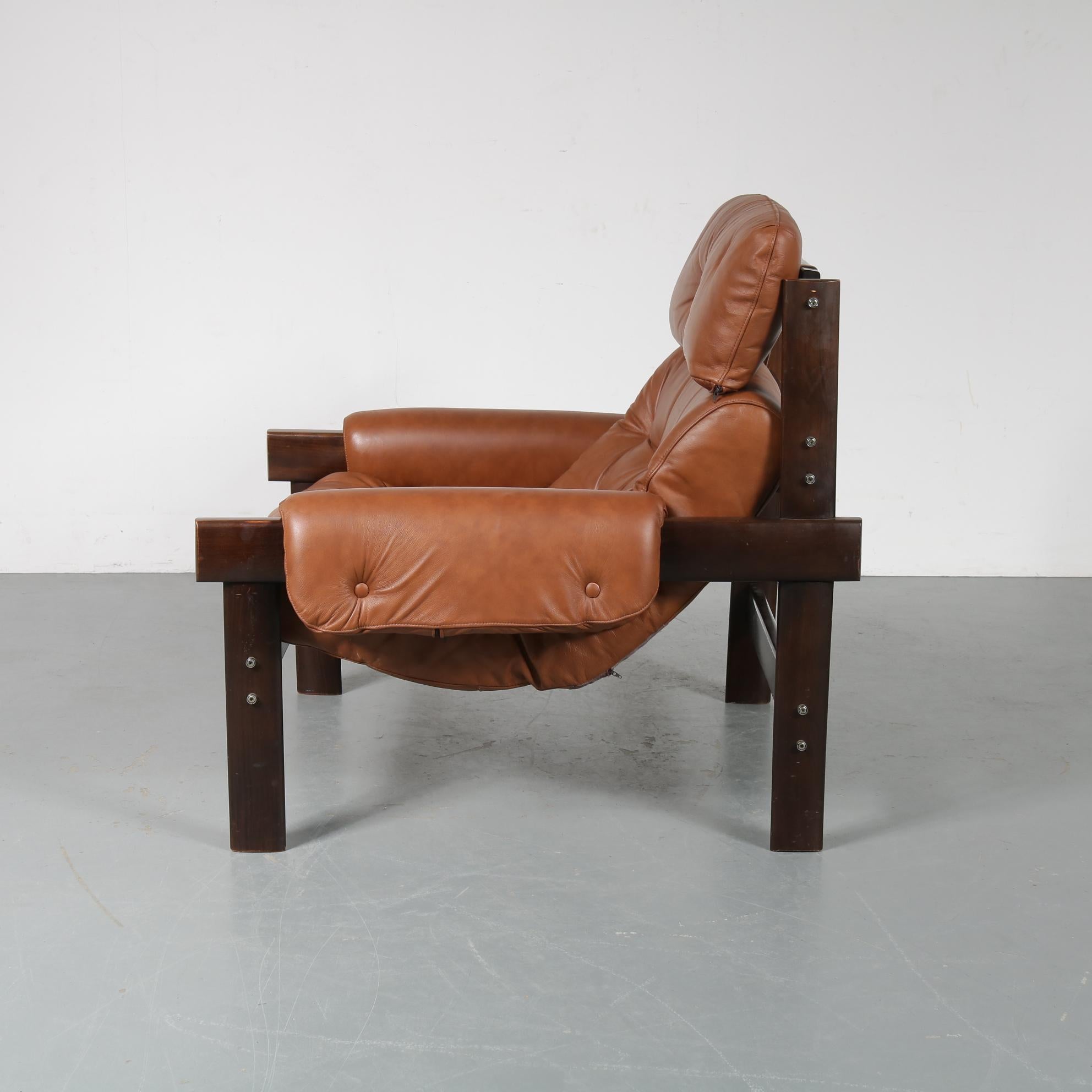 20th Century Percival Lafer Lounge Chair, Brazil, 1970s