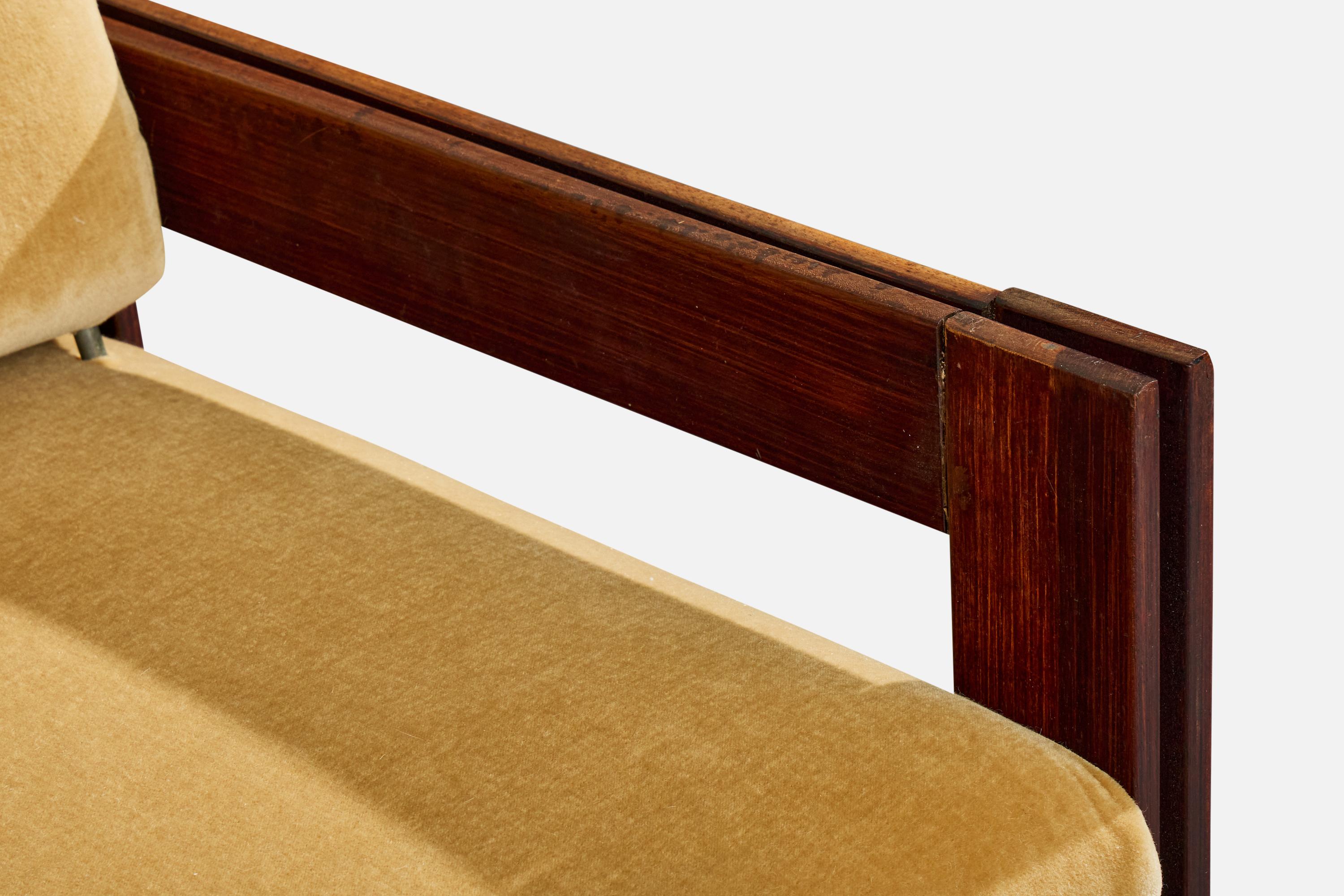 Percival Lafer, Lounge Chairs, Wood, Mohair, Brazil, 1960s im Angebot 3