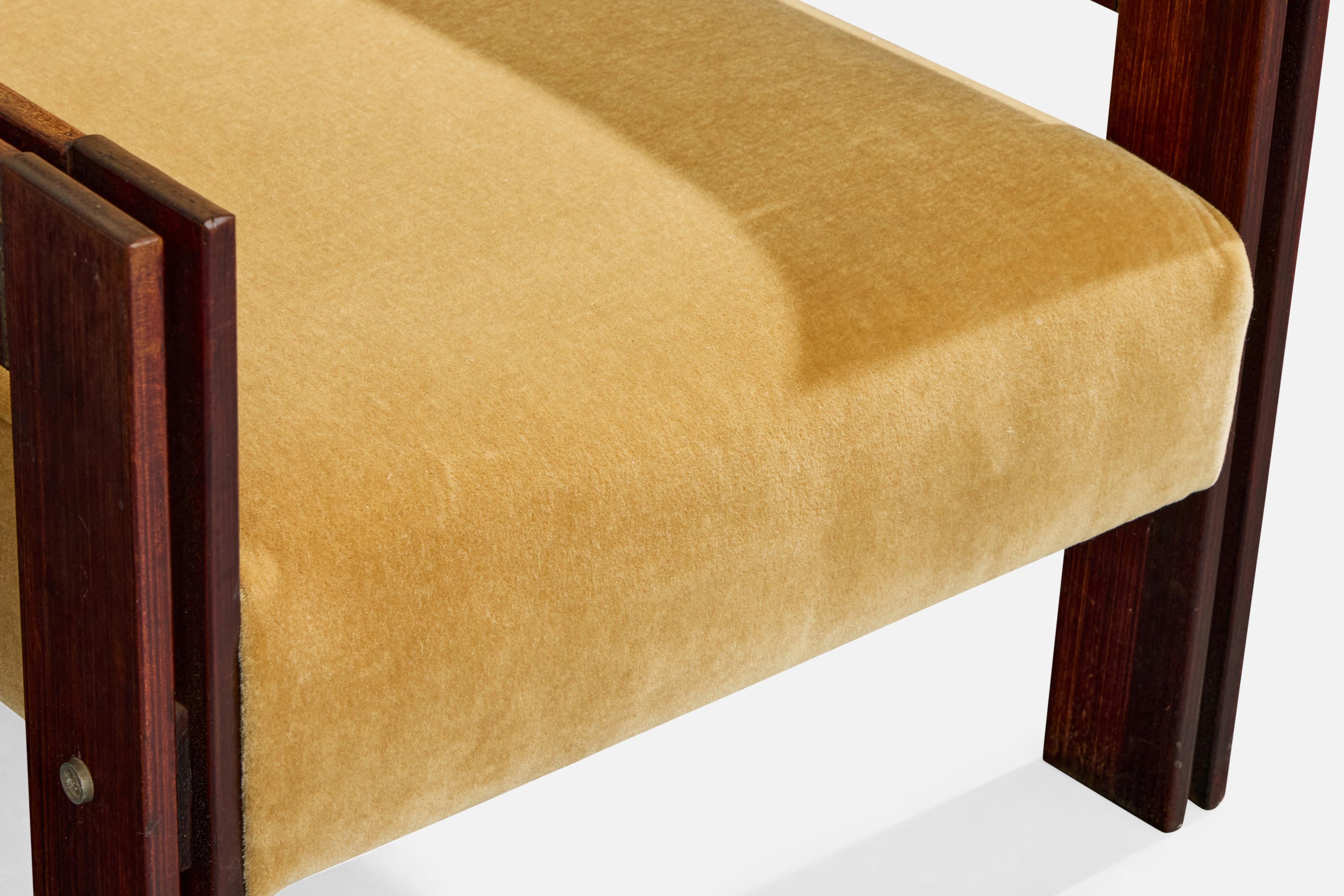 Percival Lafer, Lounge Chairs, Wood, Mohair, Brazil, 1960s im Angebot 4