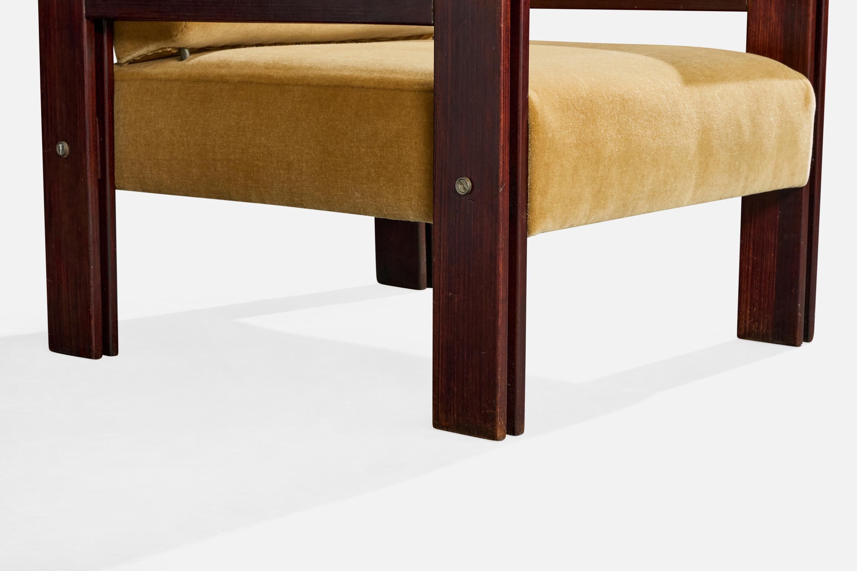 Percival Lafer, Lounge Chairs, Wood, Mohair, Brazil, 1960s im Angebot 5