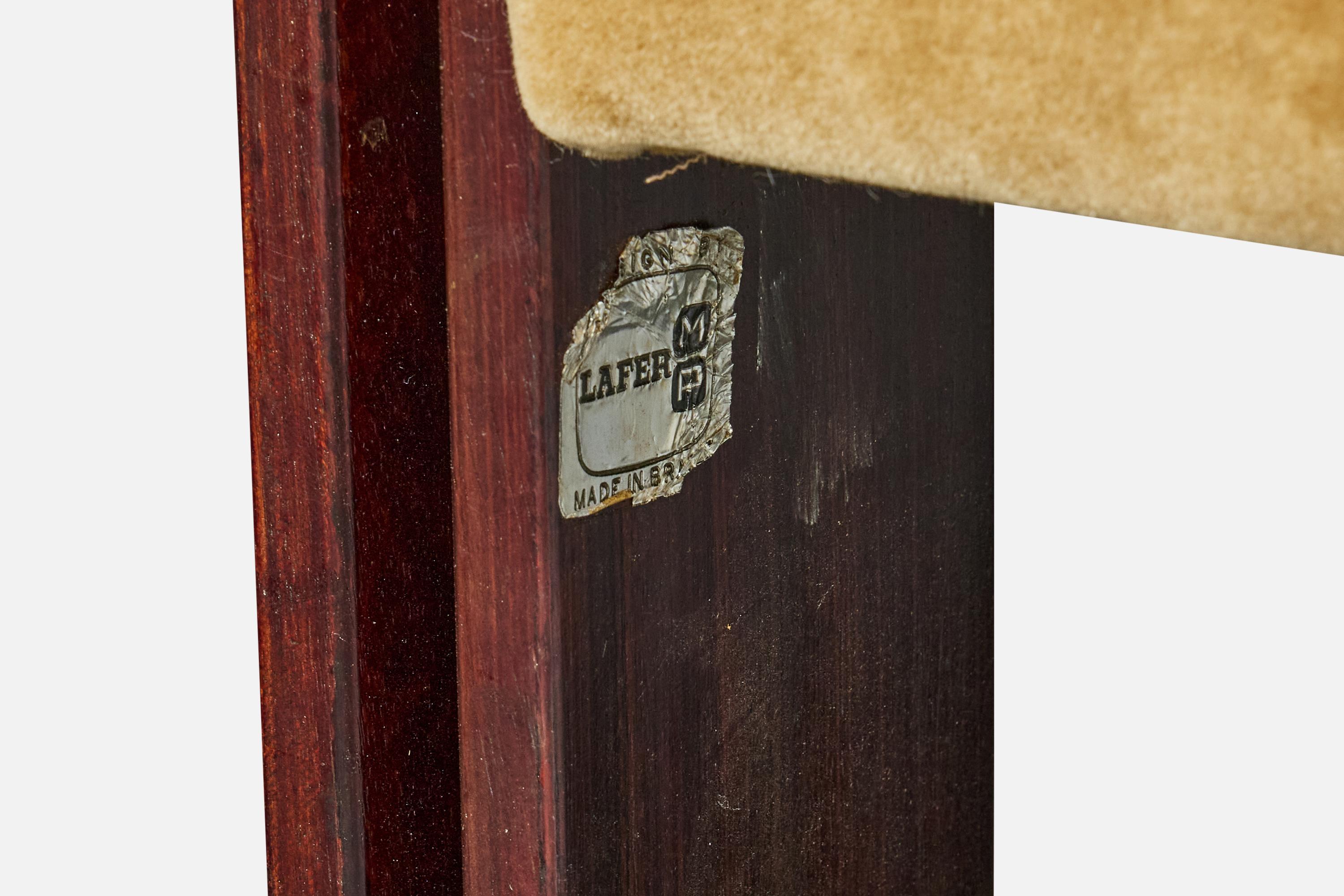 Percival Lafer, Lounge Chairs, Wood, Mohair, Brazil, 1960s im Angebot 7