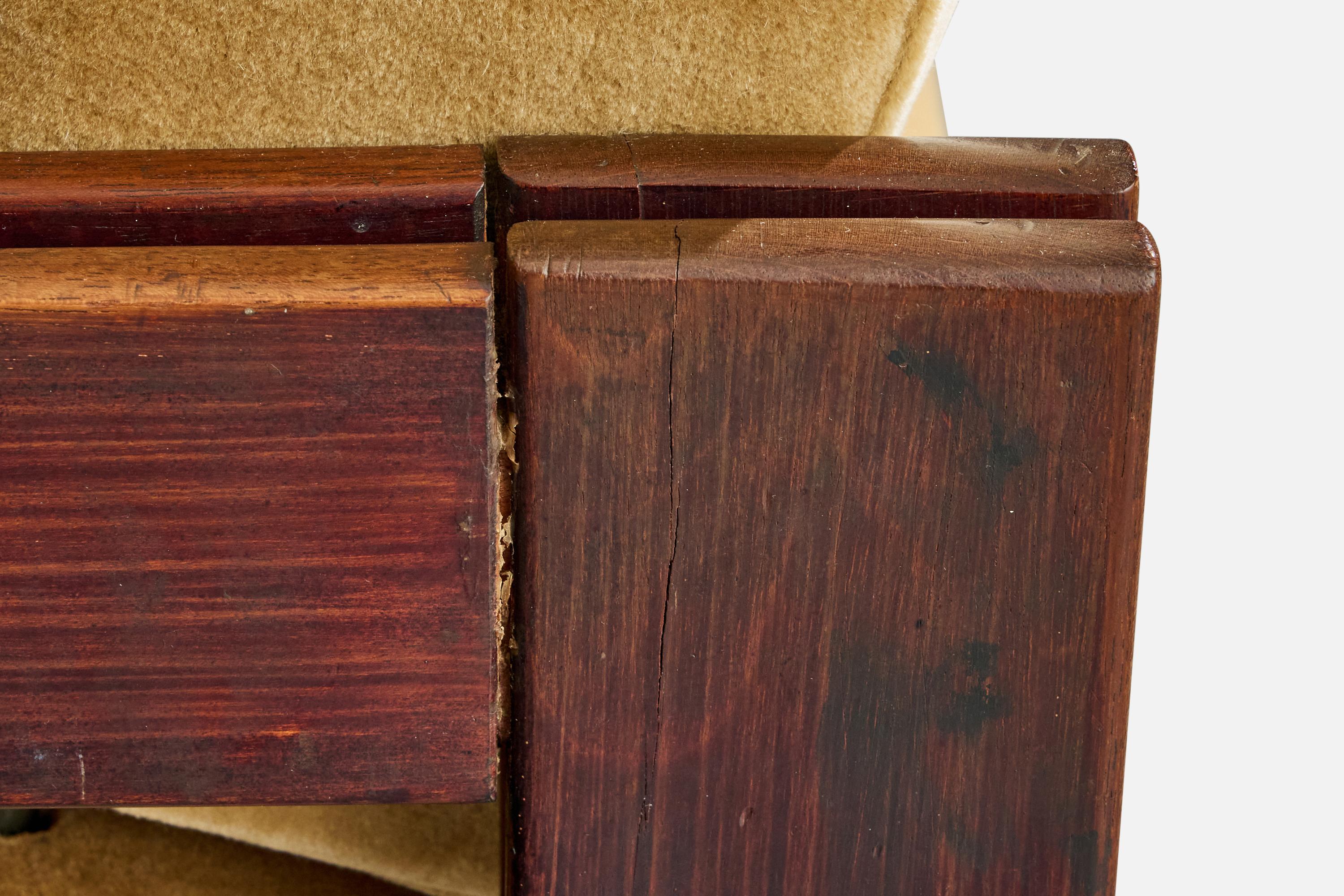 Percival Lafer, Lounge Chairs, Wood, Mohair, Brazil, 1960s im Angebot 8