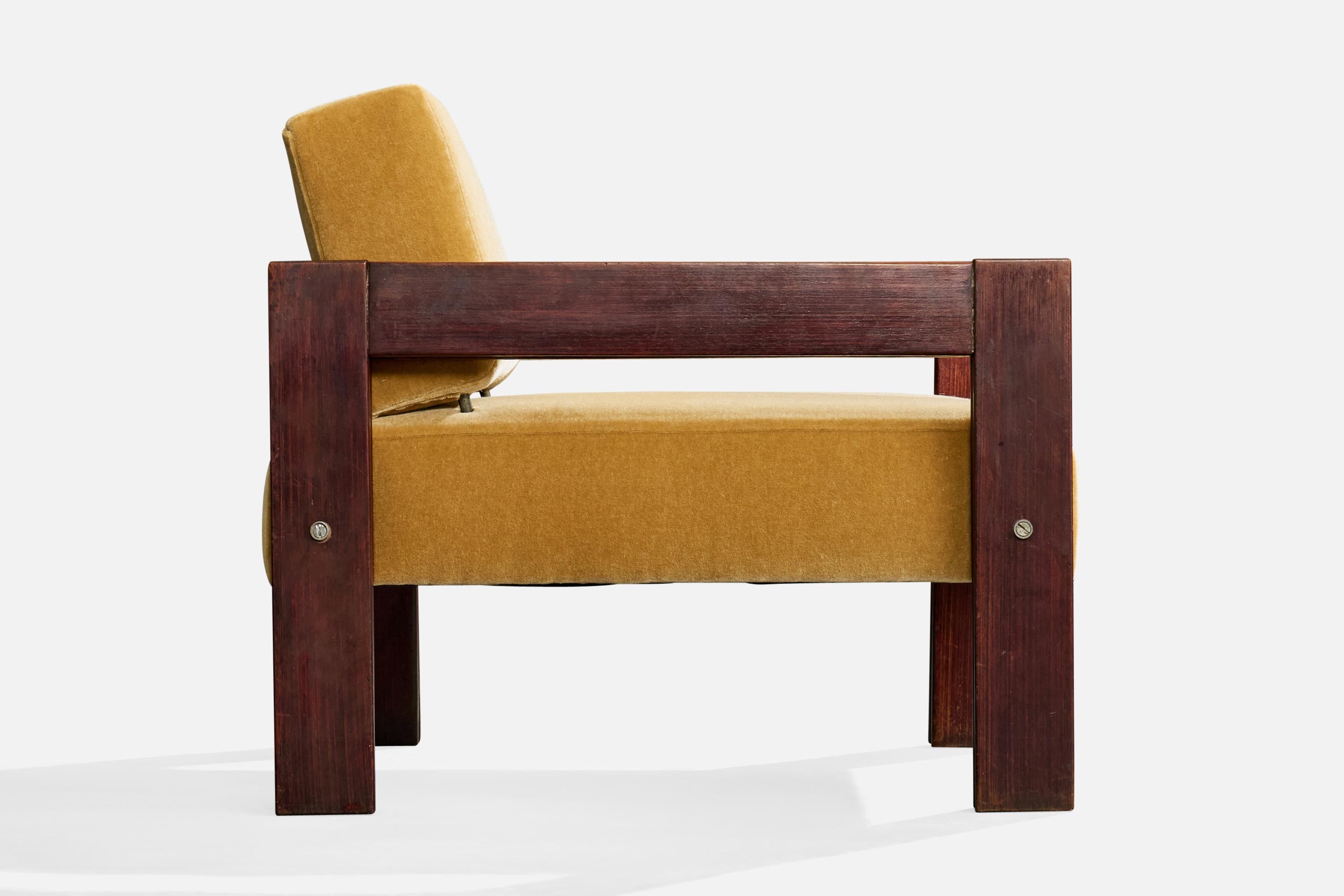 Percival Lafer, Lounge Chairs, Wood, Mohair, Brazil, 1960s (Mohairwolle) im Angebot