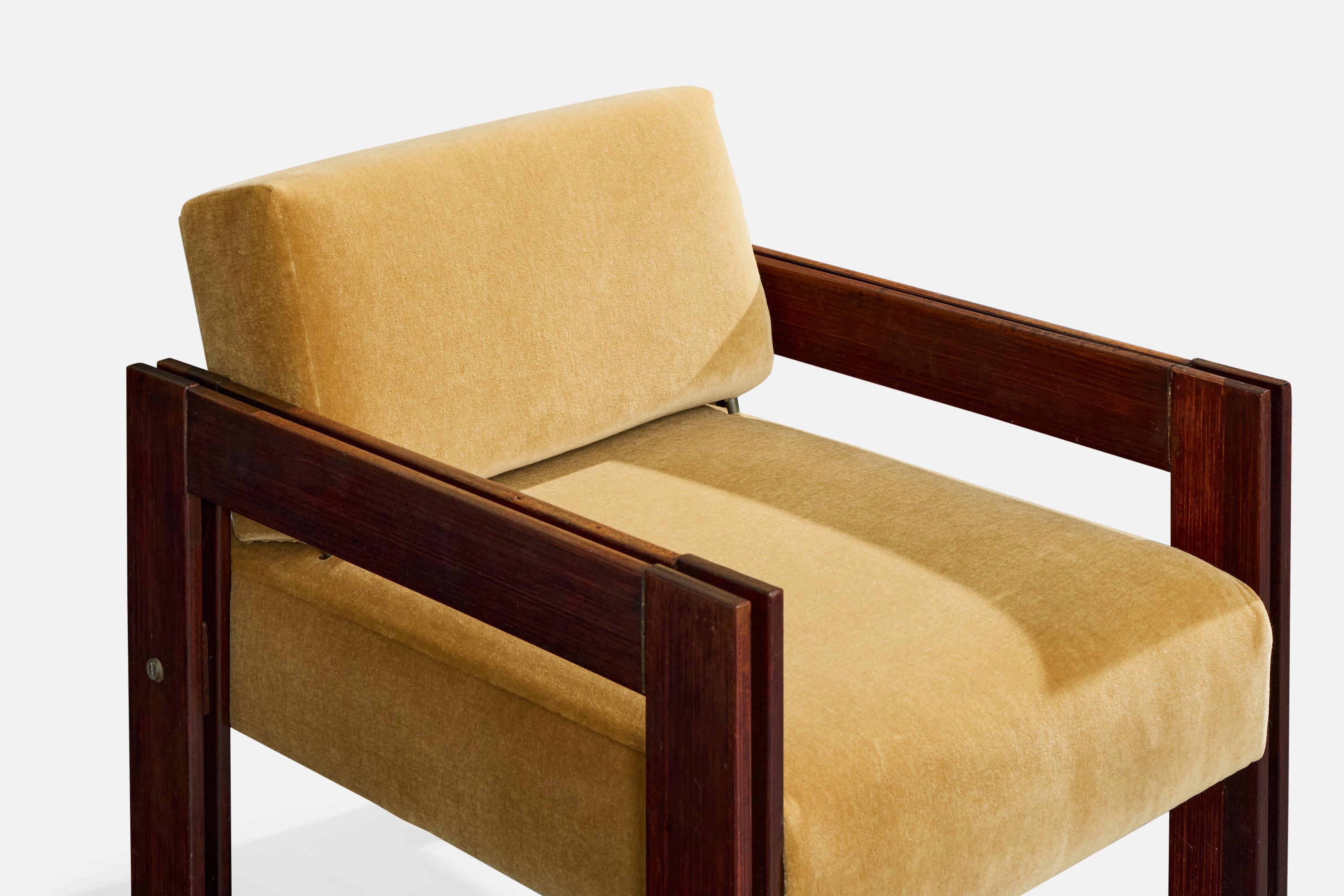 Percival Lafer, Lounge Chairs, Wood, Mohair, Brazil, 1960s im Angebot 1