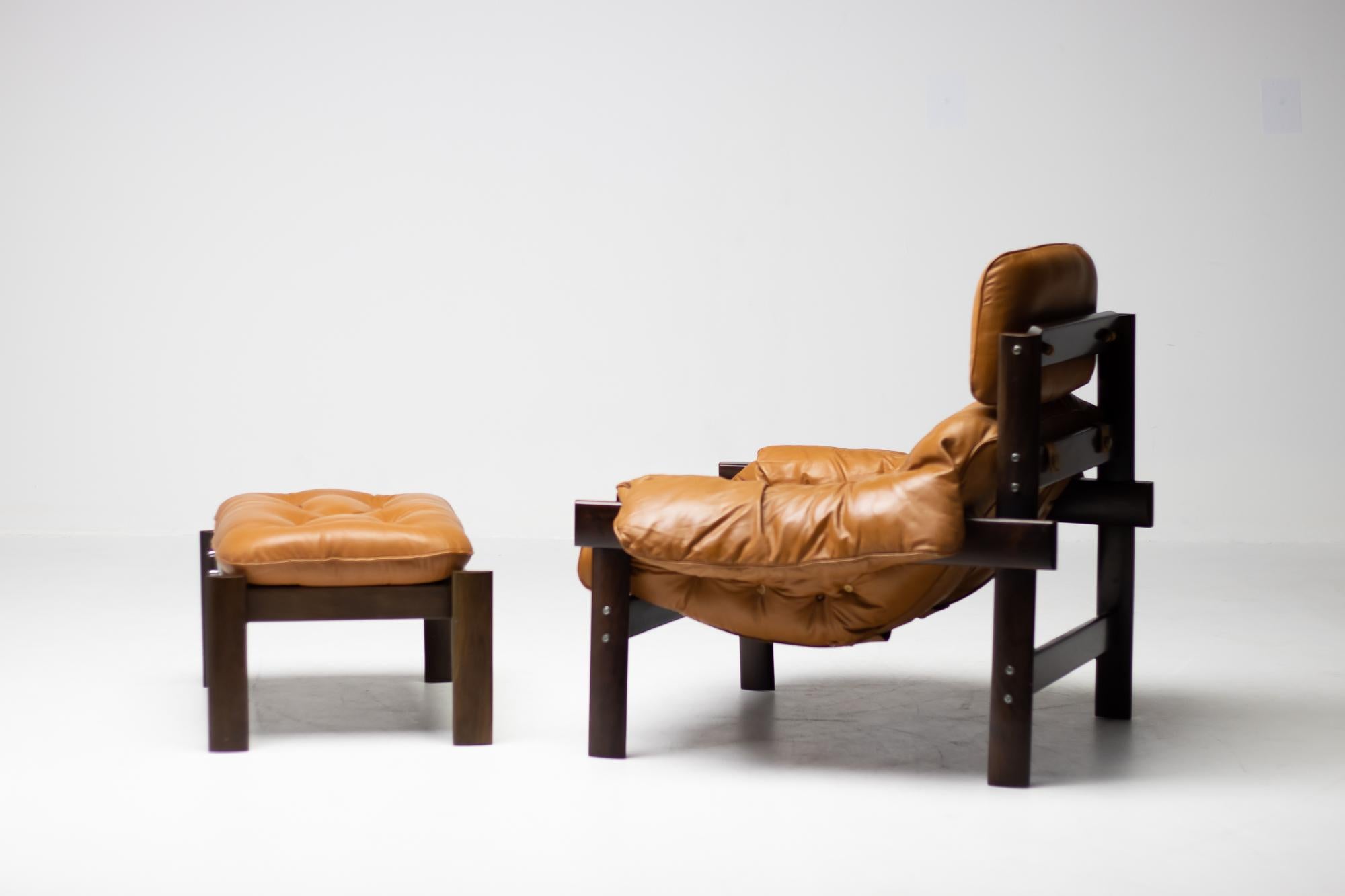 Percival Lafer Loungechair and Ottoman Produced by Lafer MP in Brazil 4