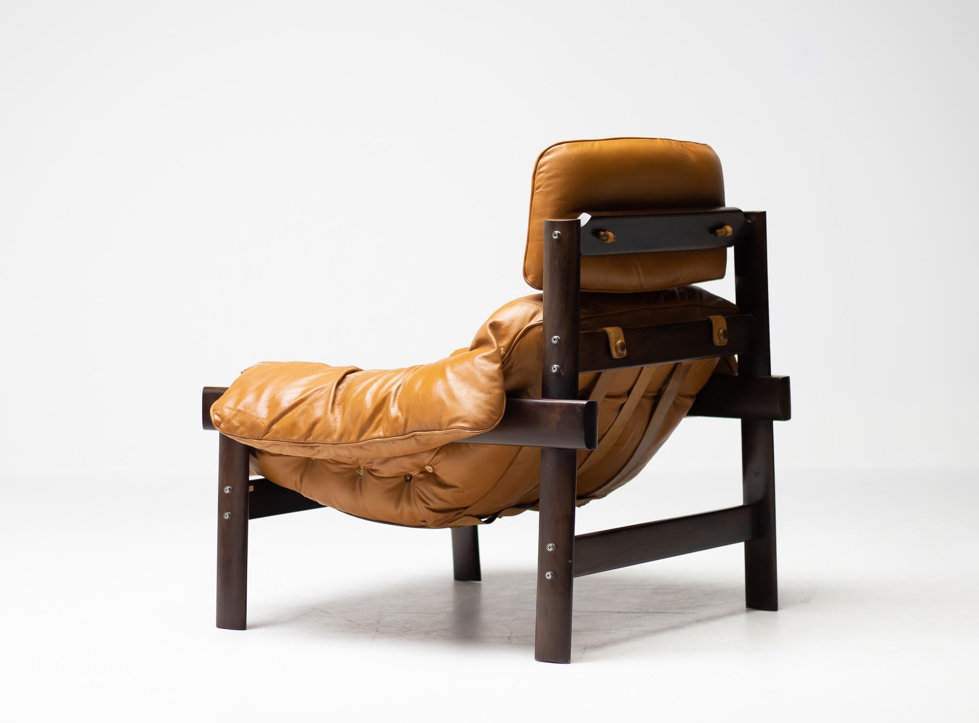 Percival Lafer Loungechair and Ottoman Produced by Lafer MP in Brazil 1