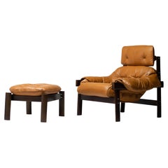 Percival Lafer Loungechair and Ottoman Produced by Lafer MP in Brazil