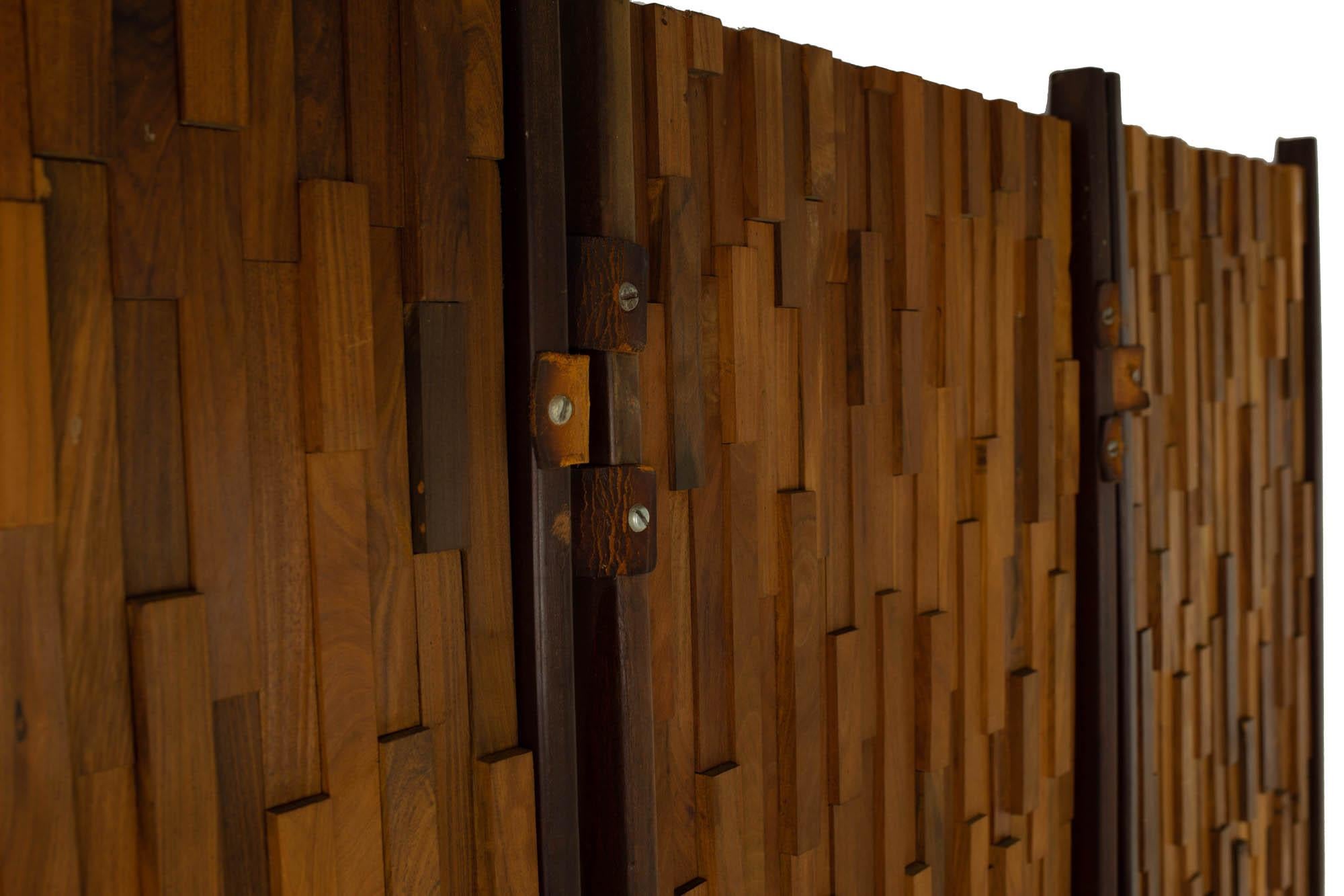 Mid-Century Modern Percival Lafer Mid Century Brazilian Rosewood and Leather Room Divider For Sale