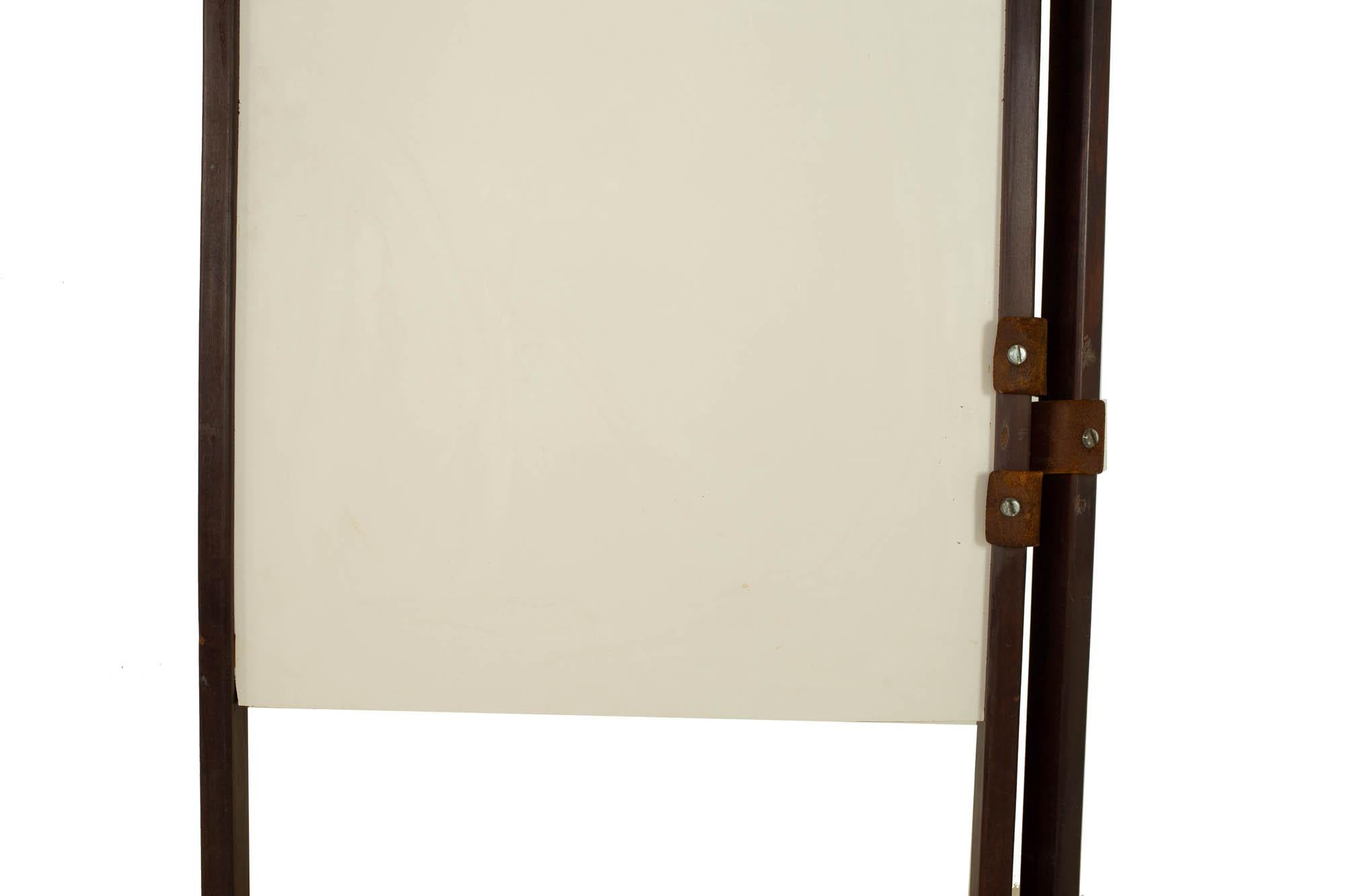 Late 20th Century Percival Lafer Mid Century Brazilian Rosewood and Leather Room Divider For Sale