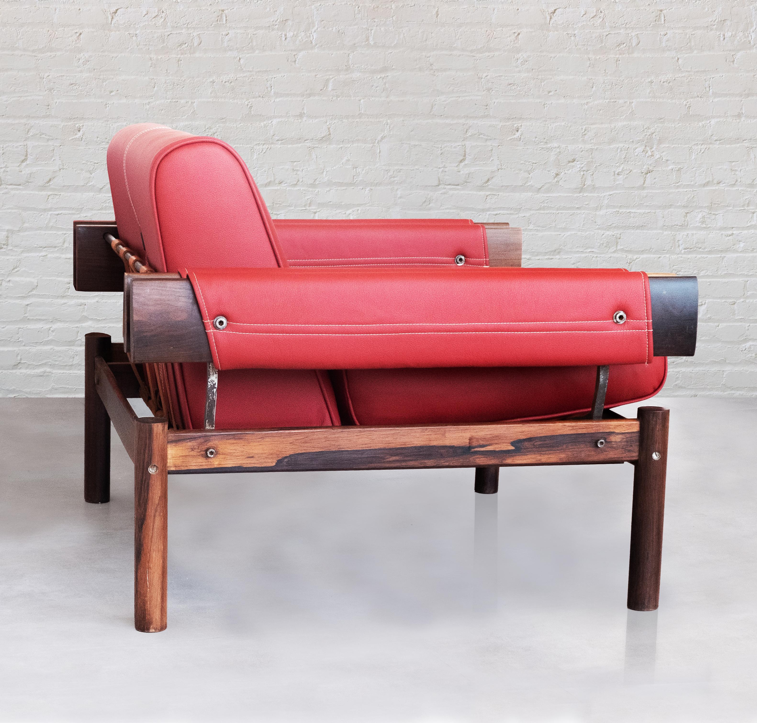 Mid-Century Modern Percival Lafer, Midcentury MP-19 Armchairs, Brazil   For Sale
