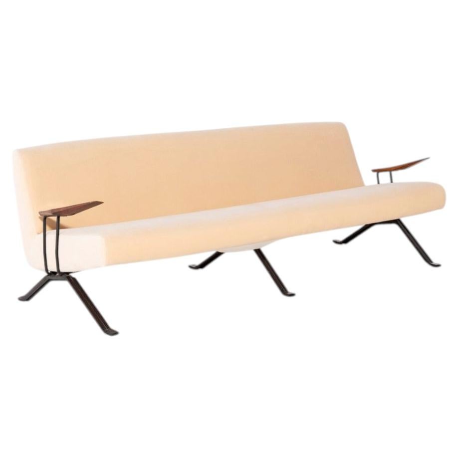 Percival Lafer, MP-01 Sofa, Velvet, Brazil, 1960s