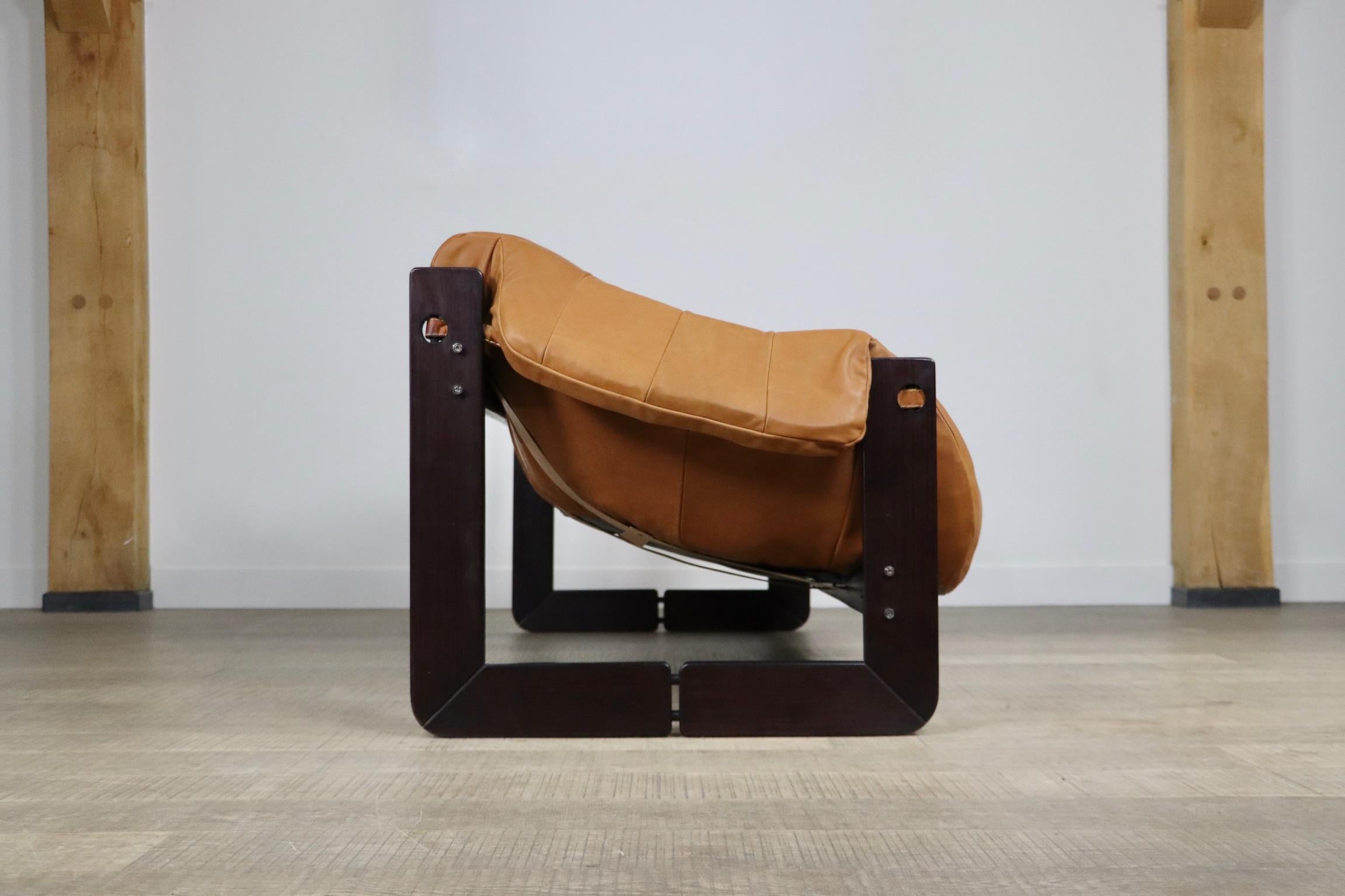 Mid-20th Century Percival Lafer MP-97 Sofa in cognac leather, 1960s