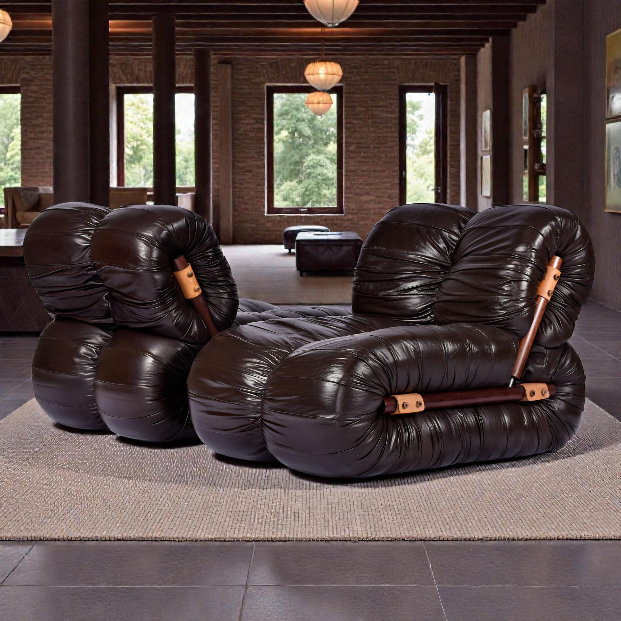 Percival Lafer MP-116 Silla de salón modular, Brasil Años 70 Raro Juego de 4 disponible en venta 7