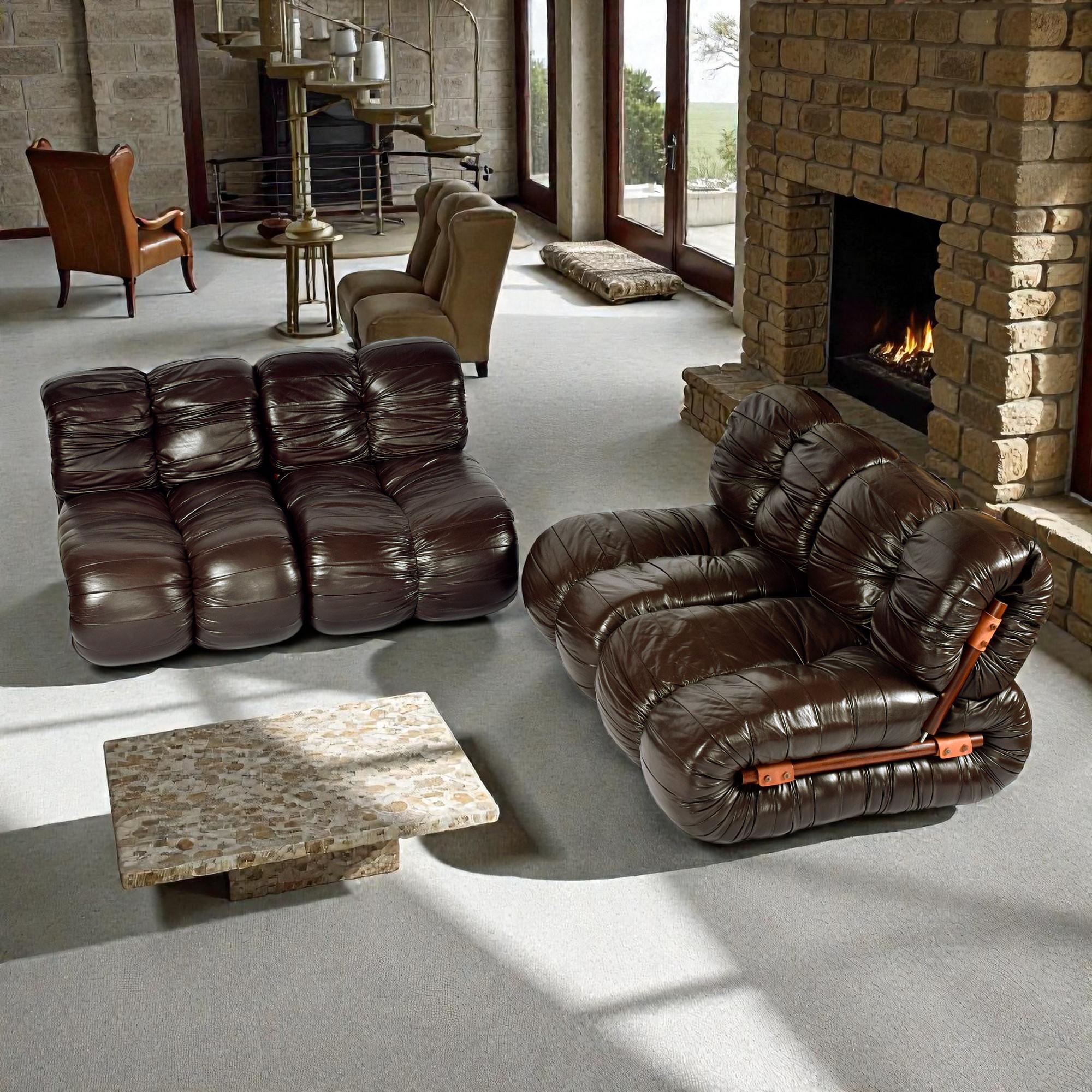 Percival Lafer MP-116 Silla de salón modular, Brasil Años 70 Raro Juego de 4 disponible Moderno de mediados de siglo en venta