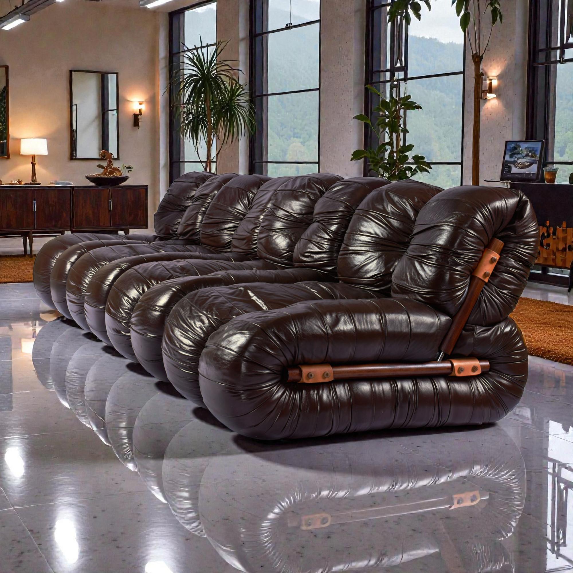 Percival Lafer MP-116 Silla de salón modular, Brasil Años 70 Raro Juego de 4 disponible en Bueno estado para la venta en Chattanooga, TN