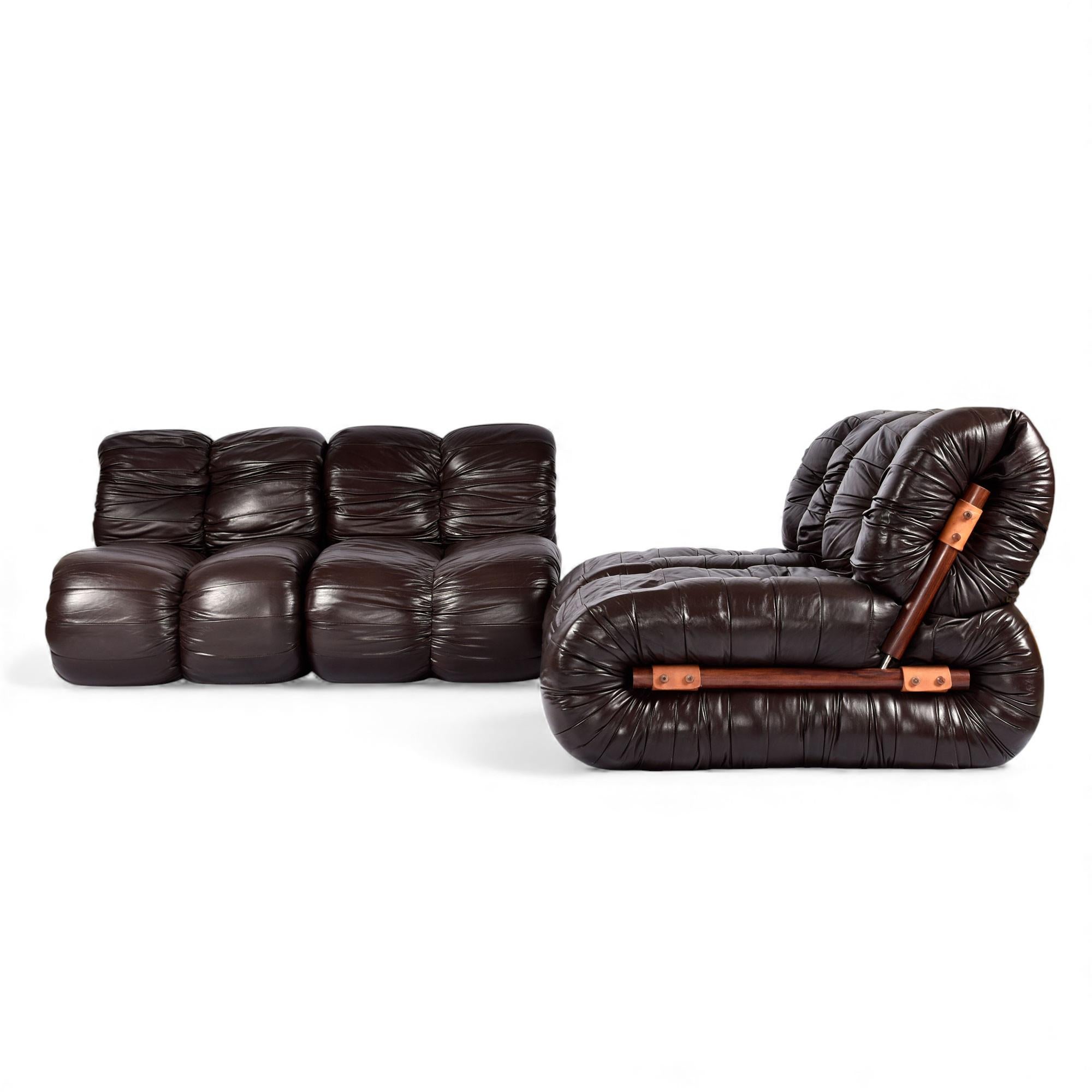 Percival Lafer MP-116 Silla de salón modular, Brasil Años 70 Raro Juego de 4 disponible en venta 2