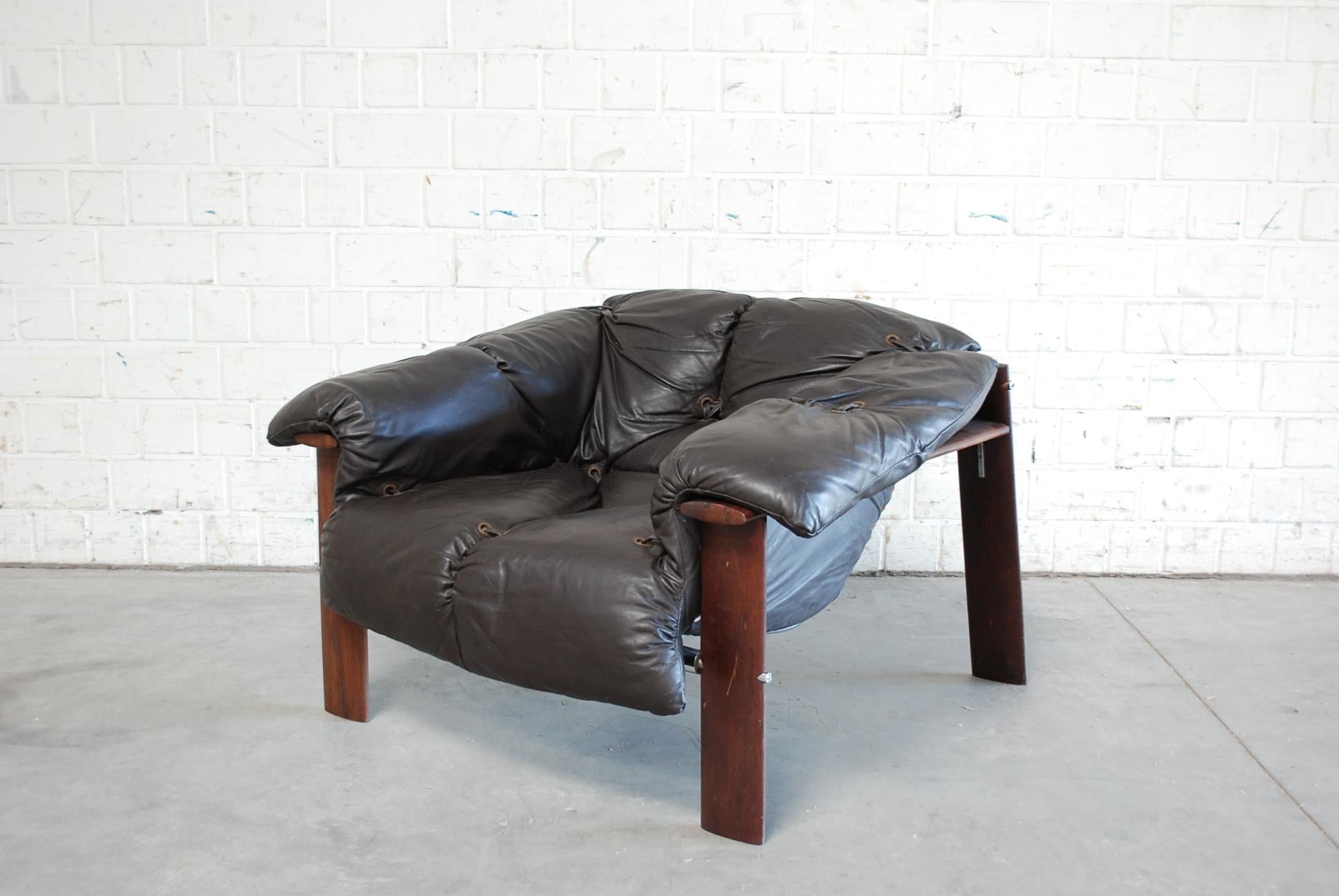 Percival Lafer MP 129 Leather Lounge Chair Armchair 6