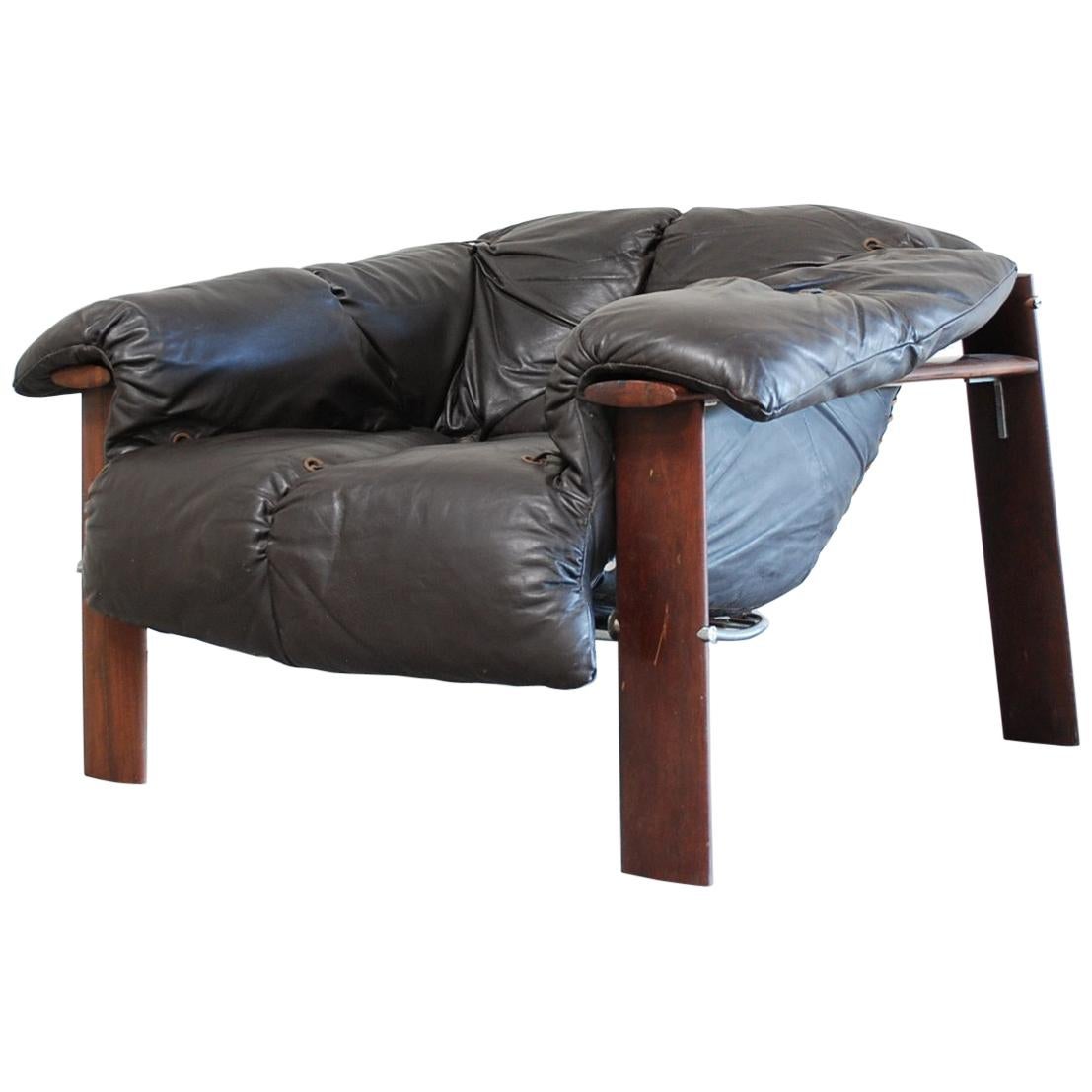 Percival Lafer MP 129 Leather Lounge Chair Armchair