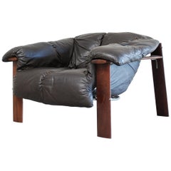 Percival Lafer MP 129 Leather Lounge Chair Armchair