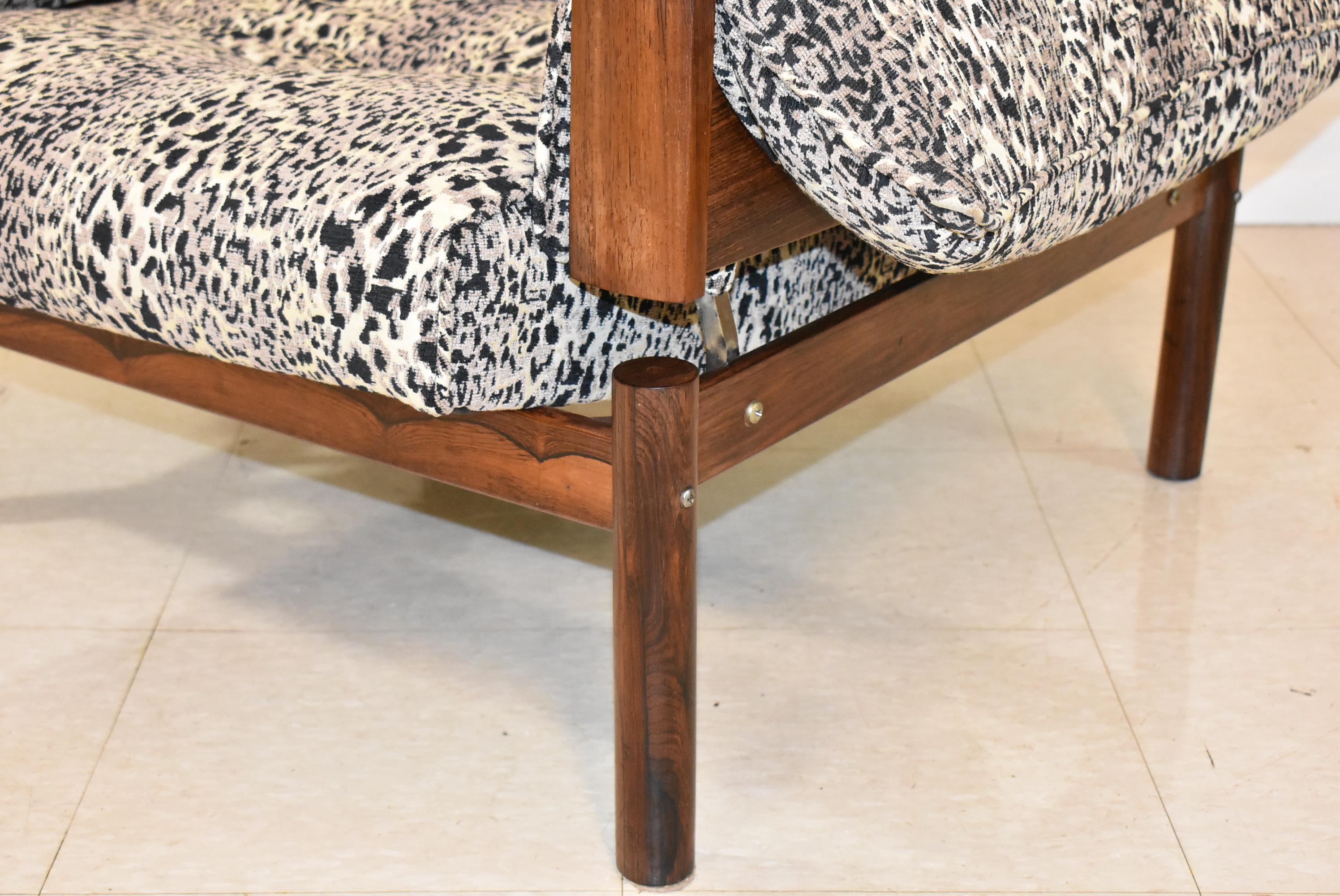 Mid-20th Century Percival Lafer MP-13 Chair and Ottoman, Brazilian Design For Sale