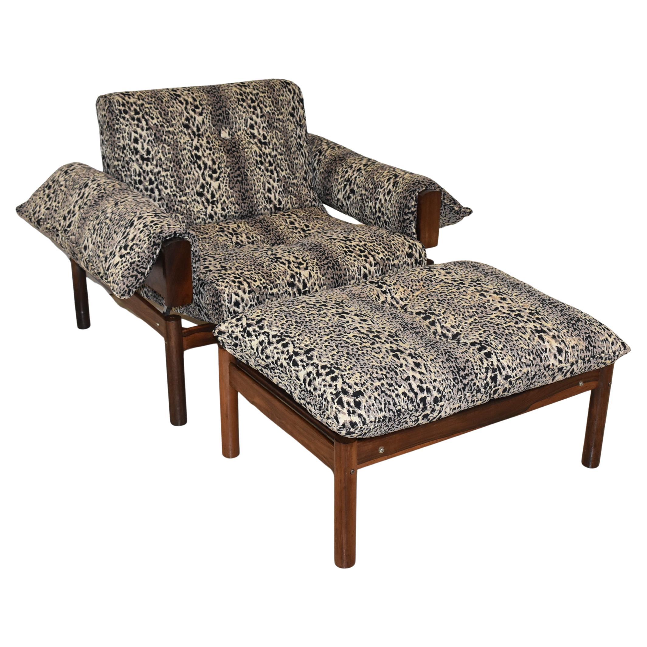 Percival Lafer MP-13 Chair and Ottoman, Brazilian Design