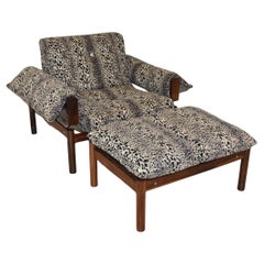 Percival Lafer MP-13 Stuhl und Ottomane, brasilianisches Design