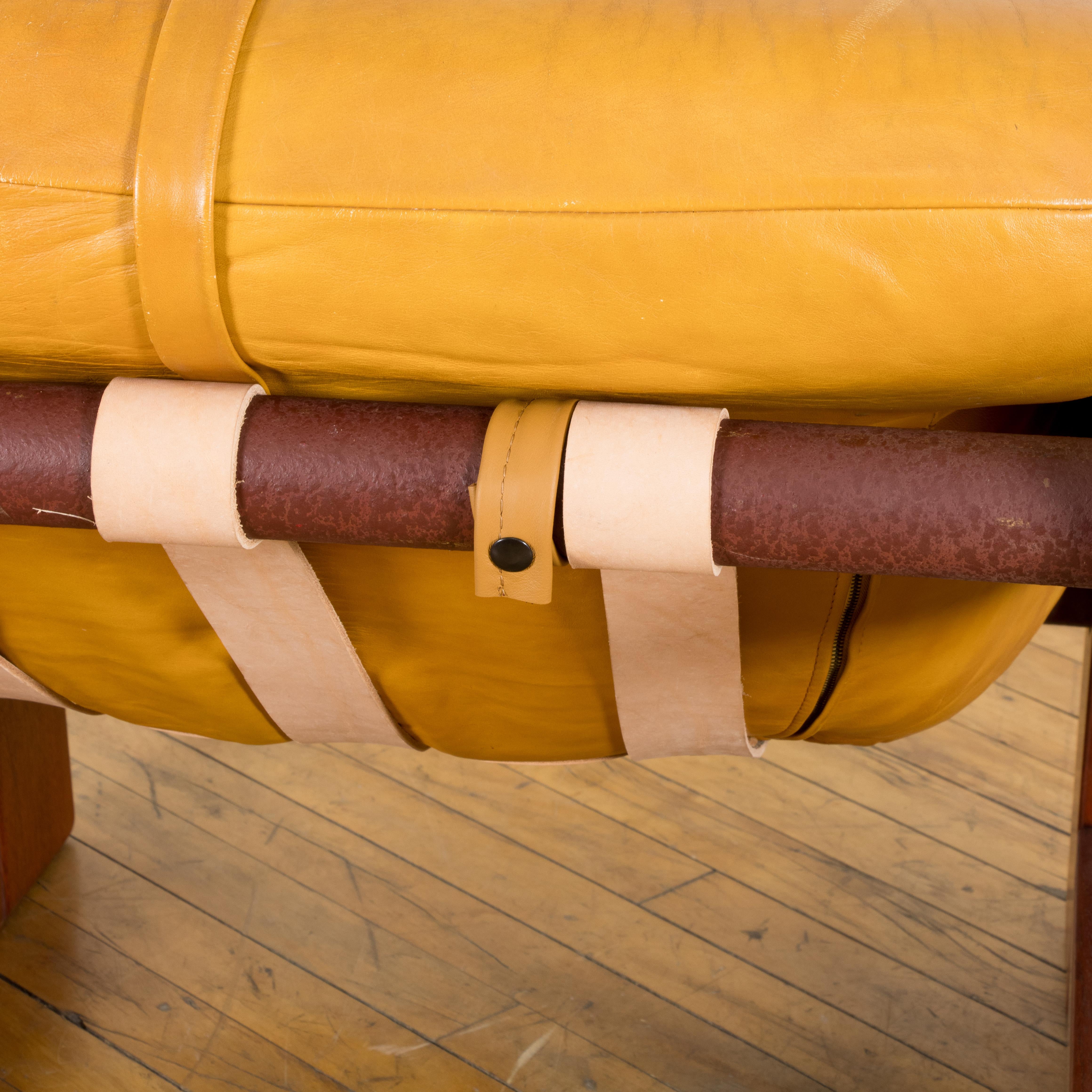 Leather Percival Lafer MP-131 Lounge Chair For Sale
