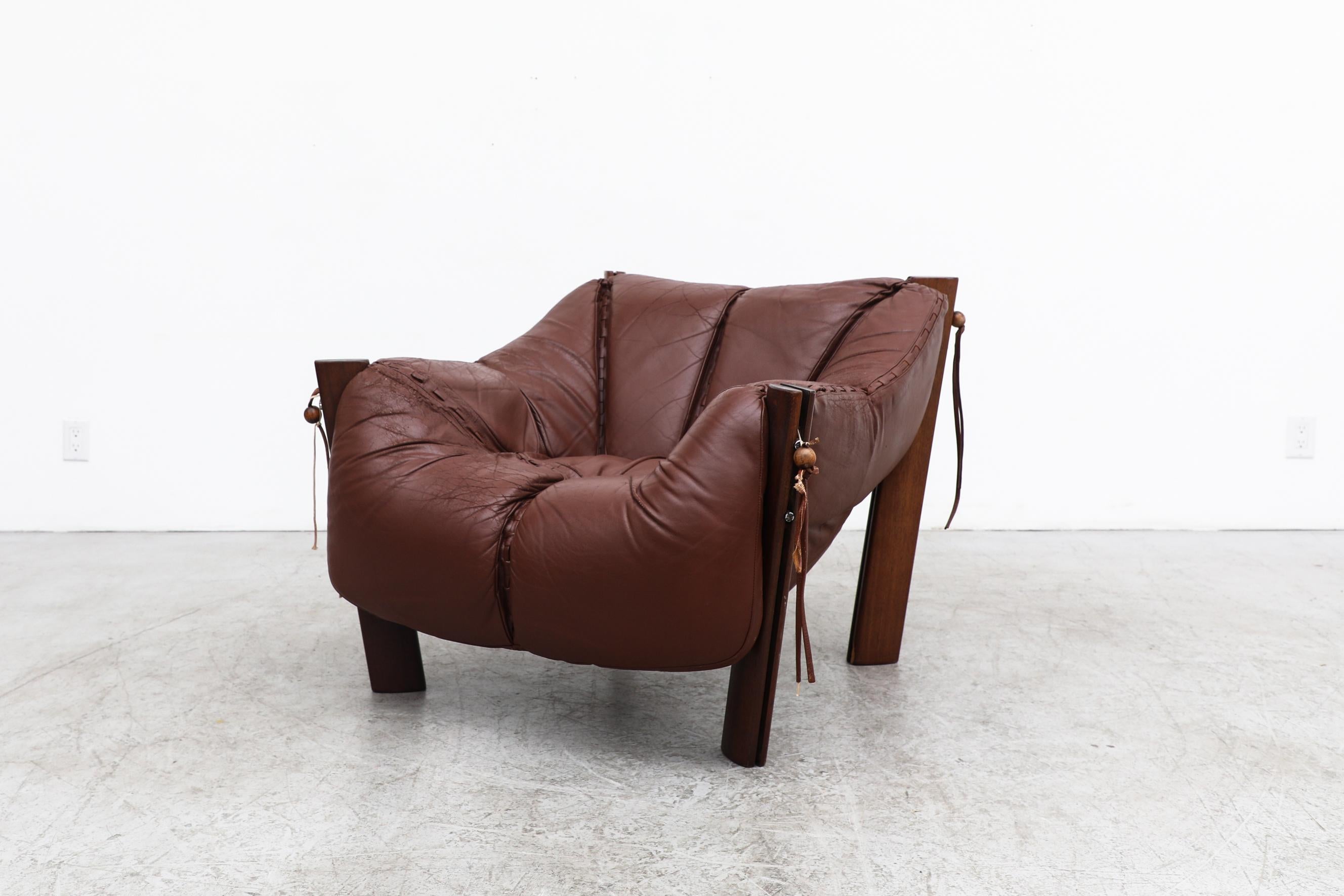 Percival Lafer MP-211 Brazilian Rosewood and Leather Lounge Chair, 1970s 4