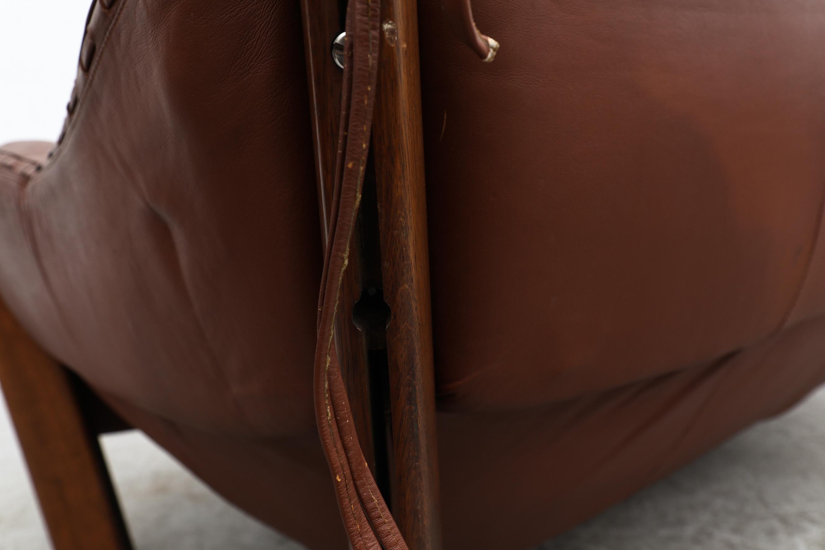 Percival Lafer MP-211 Brazilian Rosewood and Leather Loveseat, 1970s 10