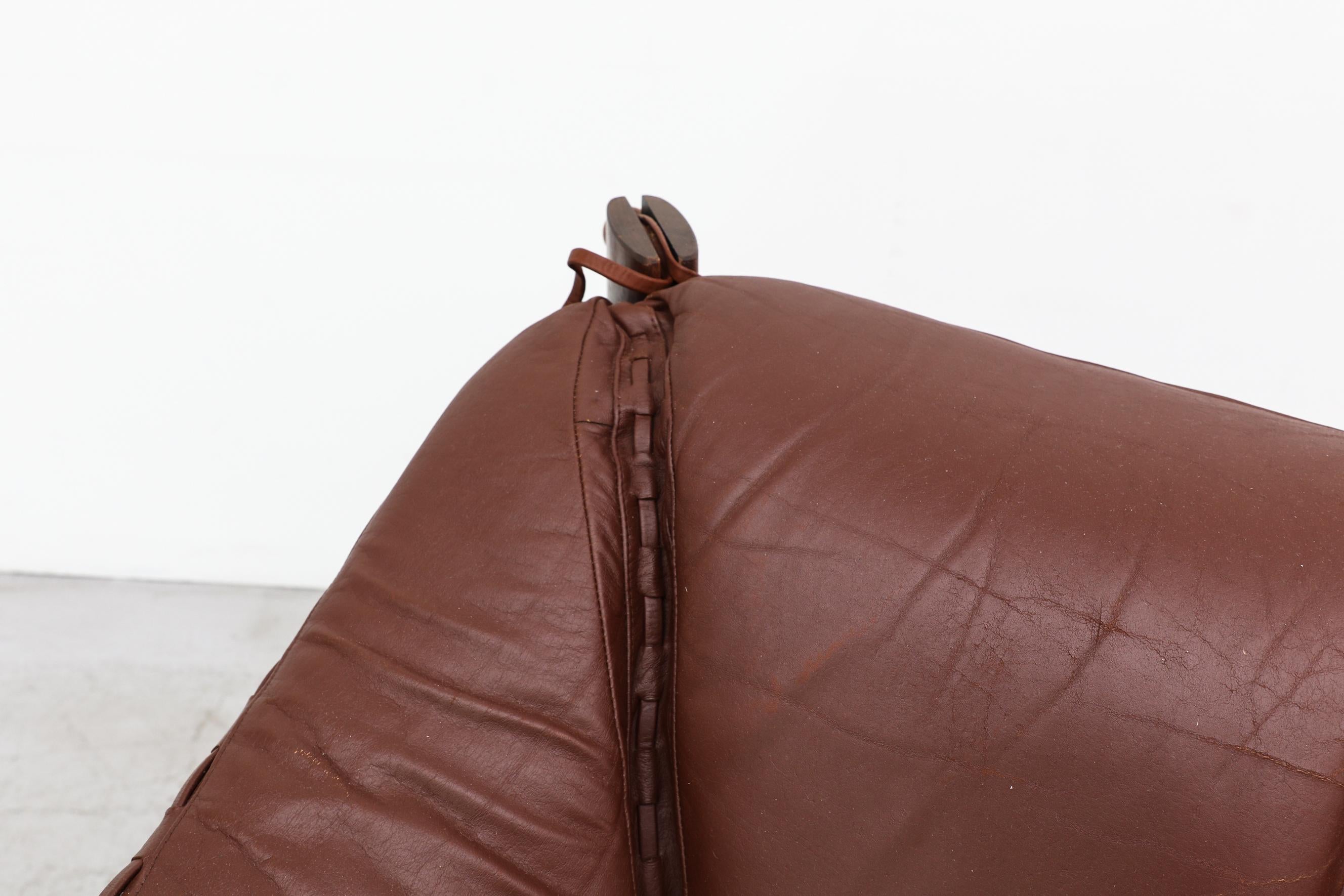 Percival Lafer MP-211 Brazilian Rosewood and Leather Loveseat, 1970s 12