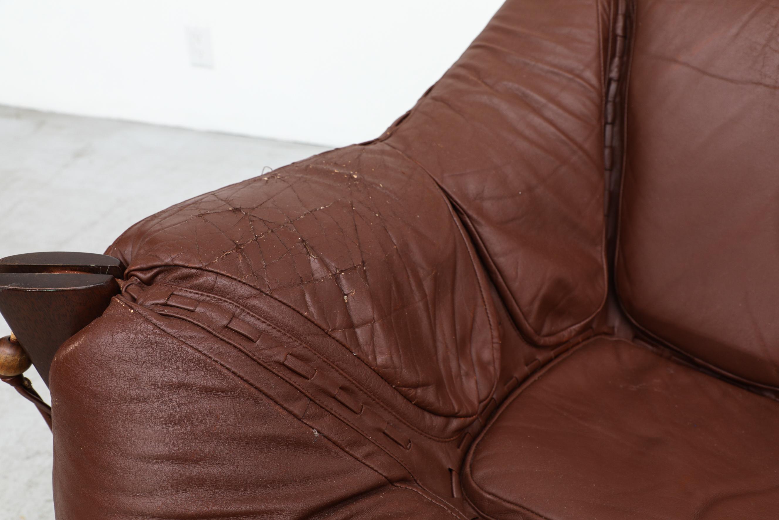 Percival Lafer MP-211 Brazilian Rosewood and Leather Loveseat, 1970s 13