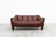 Percival Lafer MP-211 Brazilian Rosewood and Leather Loveseat, 1970s