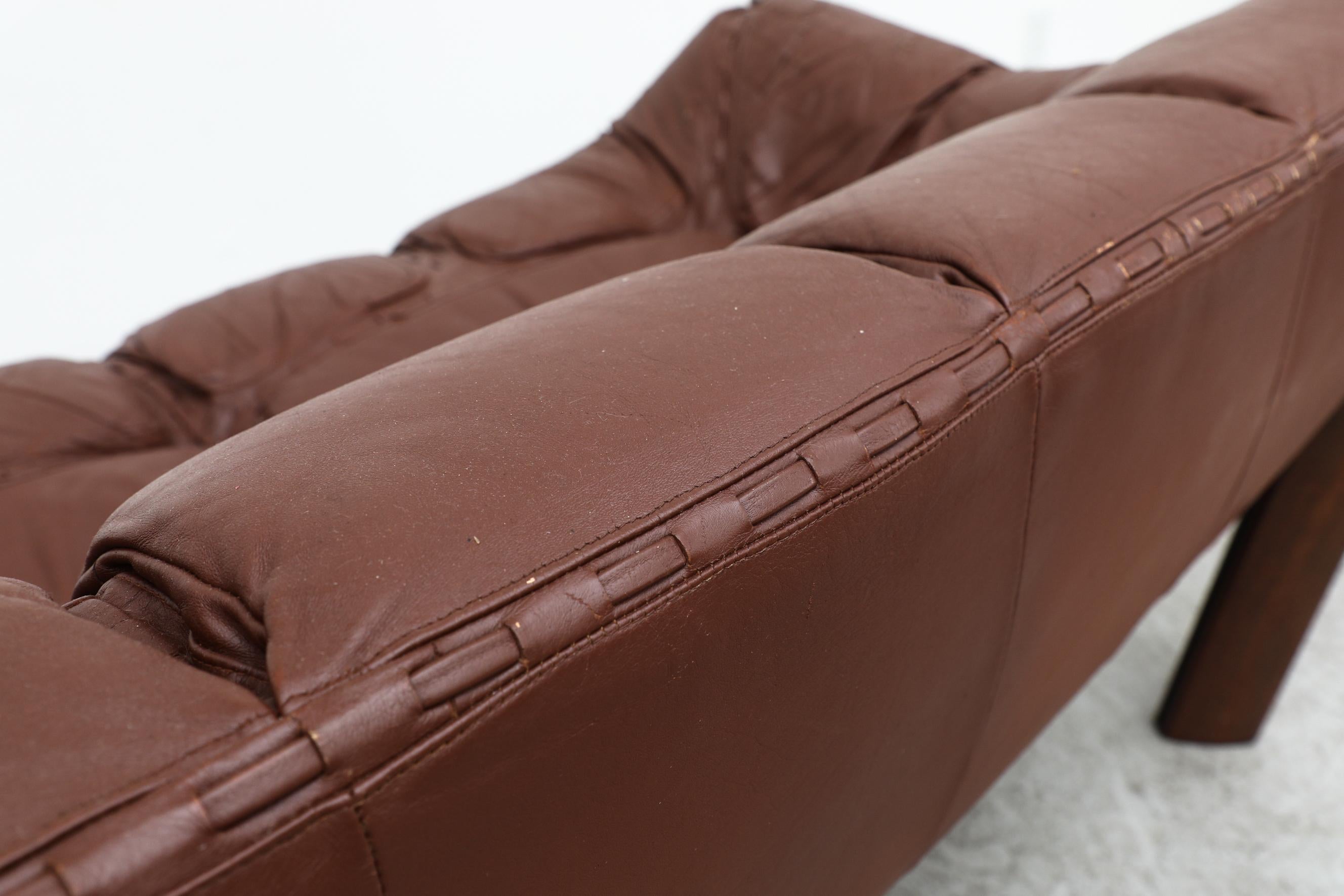 Percival Lafer MP-211 Brazilian Rosewood and Leather Loveseat, 1970s 3