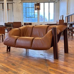 Percival Lafer MP-211 Cognac Leather Loveseat