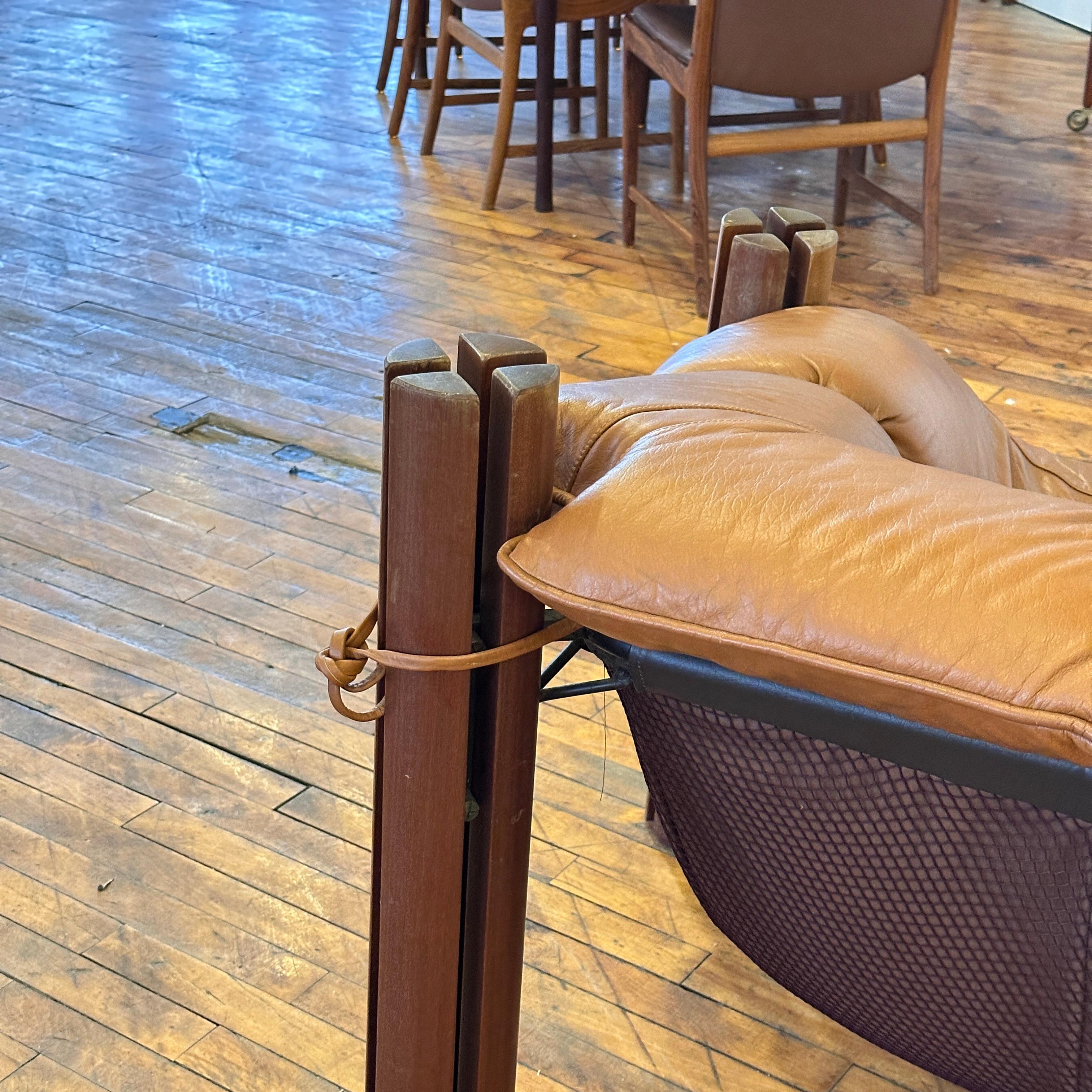 Percival Lafer MP-211 Cognac Leather Loveseat 3