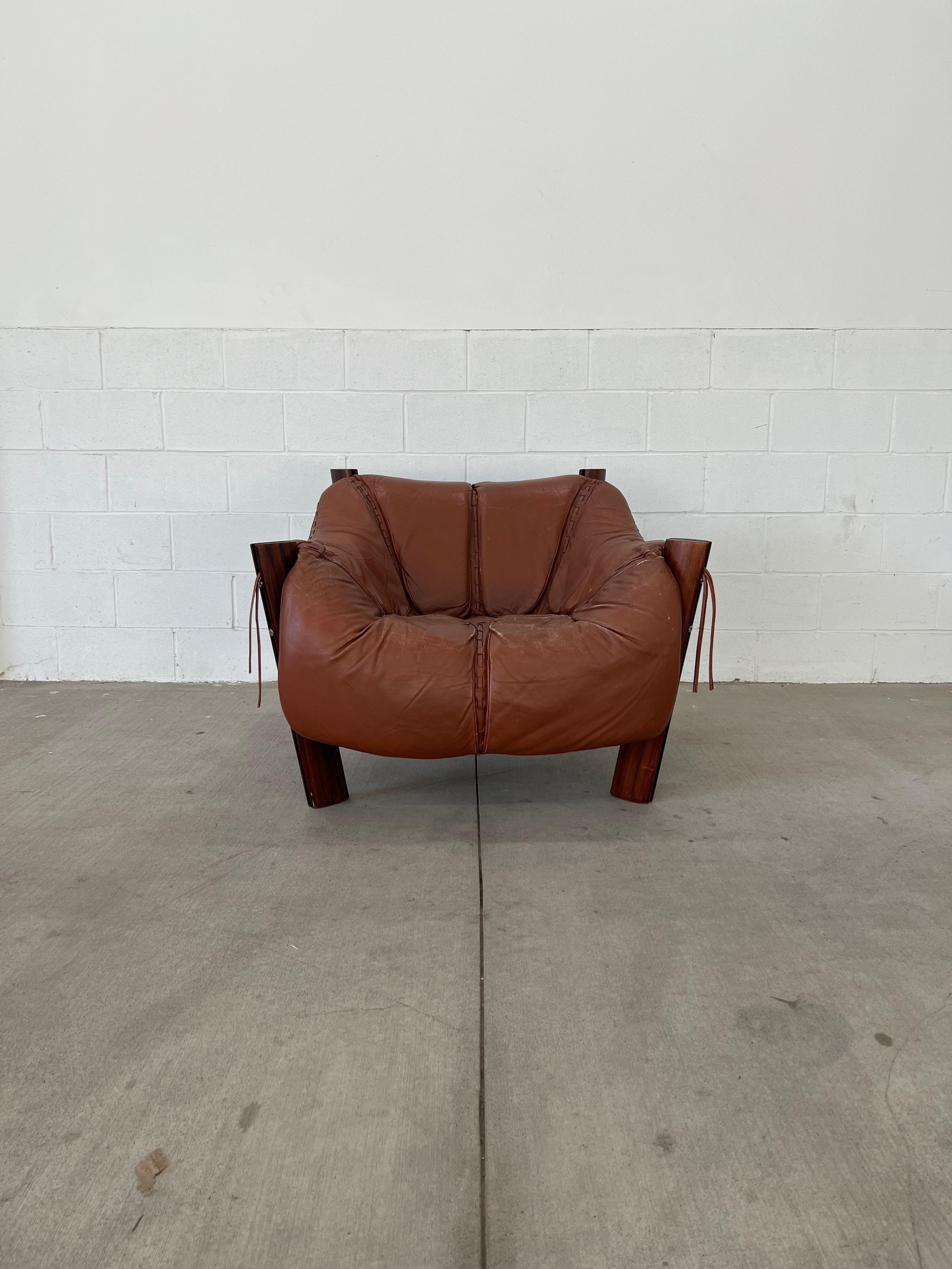 Percival Lafer Mp 211 Leather Brazilian Lounge Chair 13