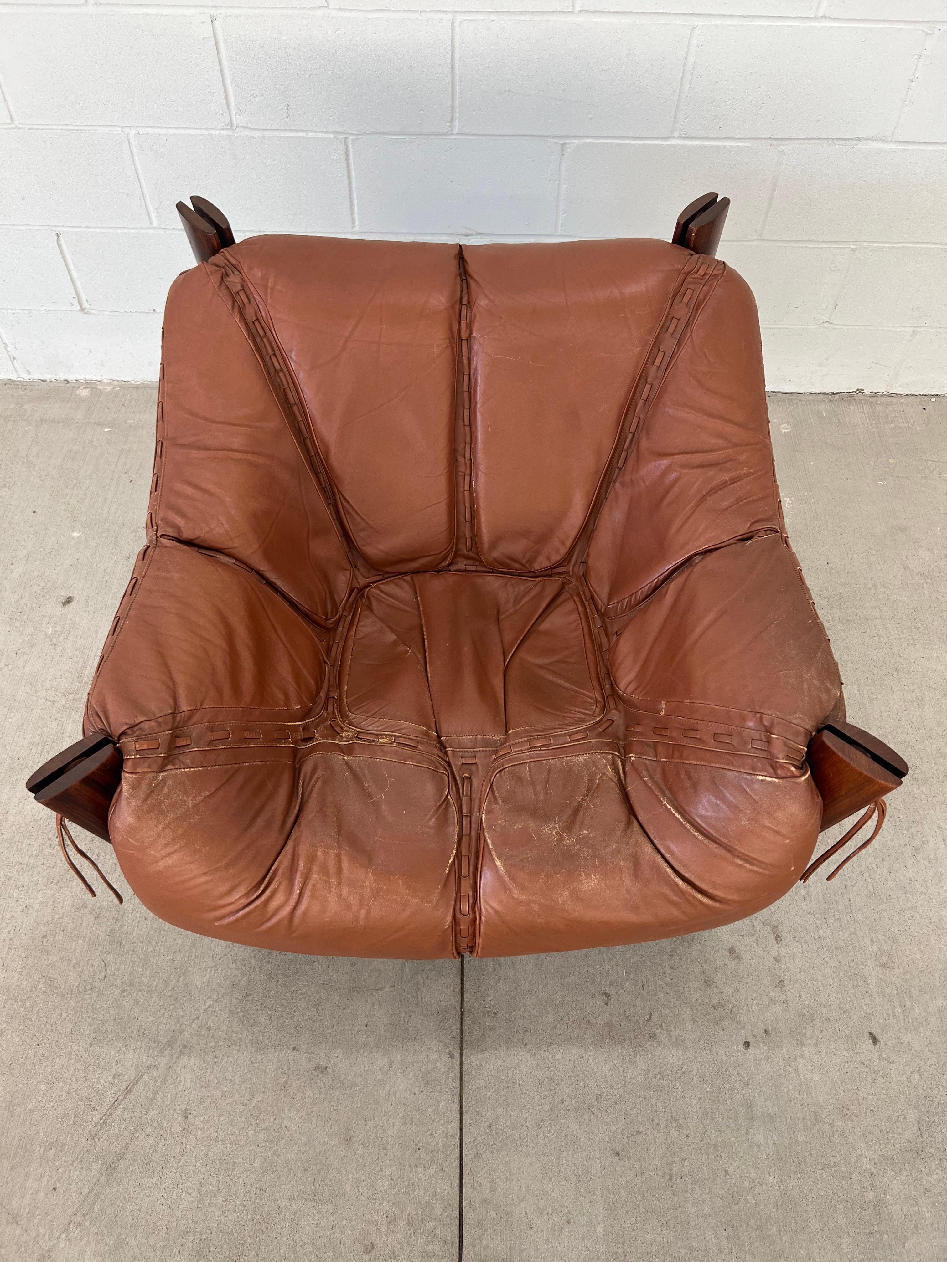 Percival Lafer Mp 211 Leather Brazilian Lounge Chair 3