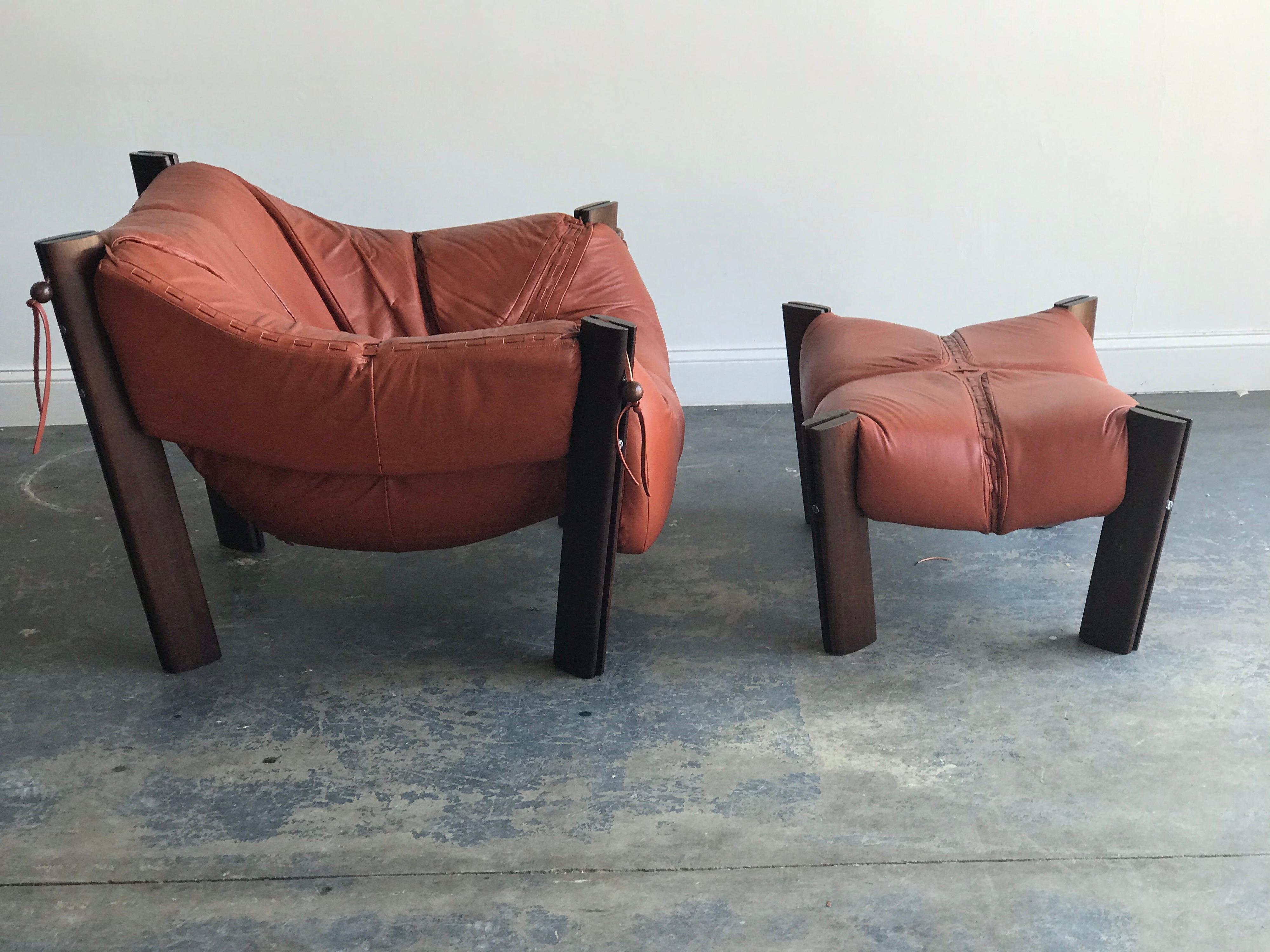 Percival Lafer MP-211 Lounge Chair and Ottoman In Good Condition In St.Petersburg, FL