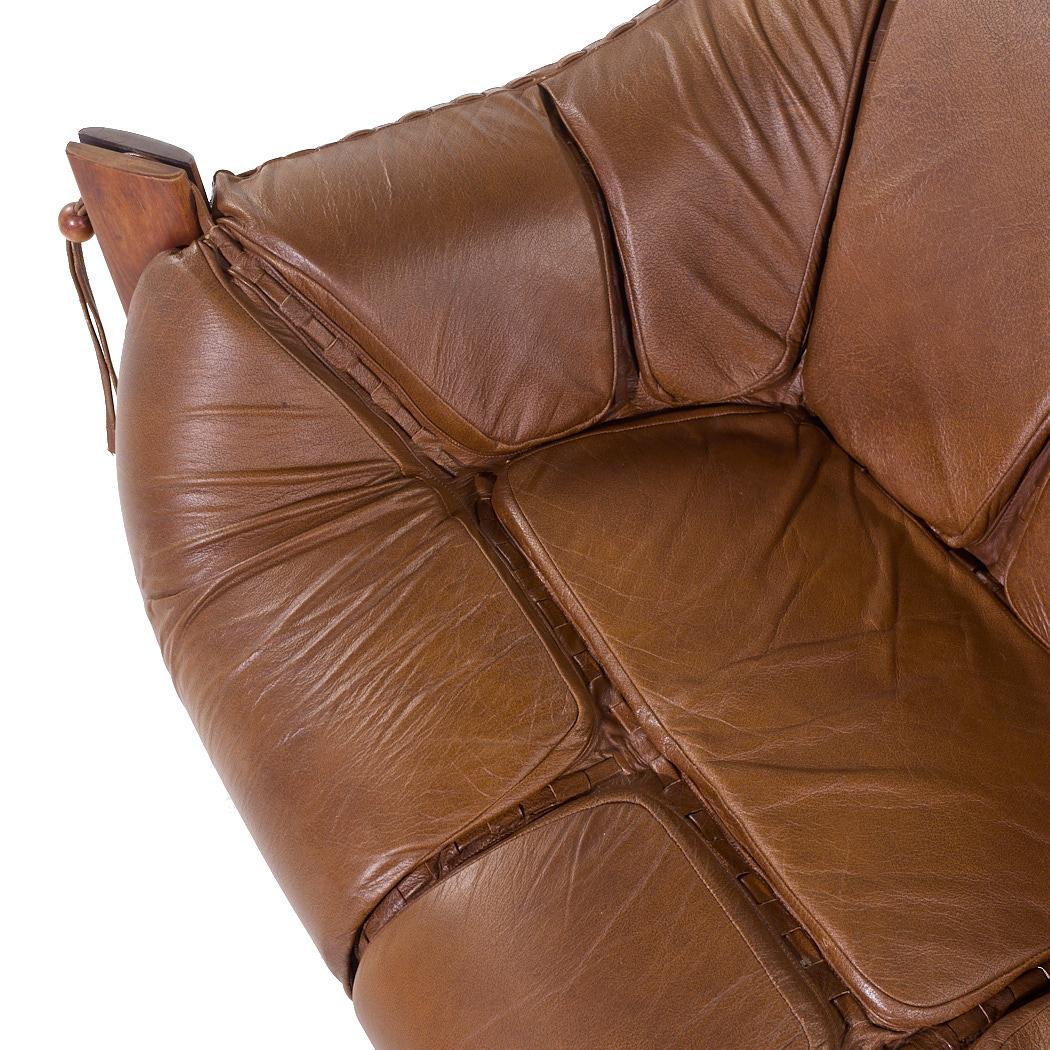 Percival Lafer MP-211 Mid Century Brazilian Rosewood and Leather Sofa For Sale 5