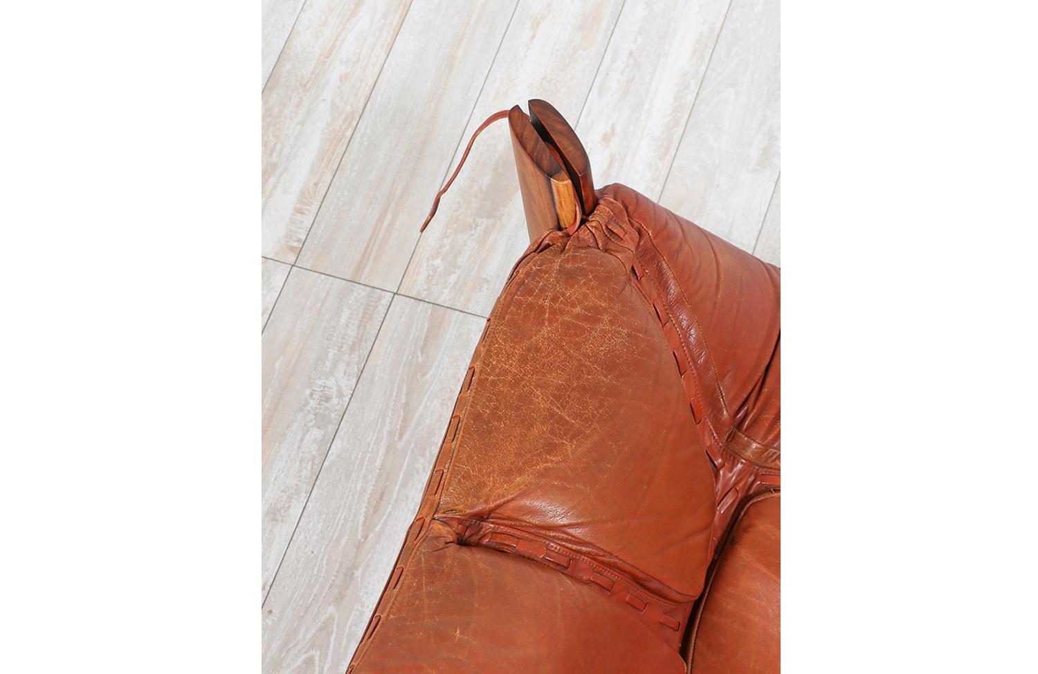 Percival Lafer MP-211 Series Brazilian Rosewood and Leather Lounge Chair 2