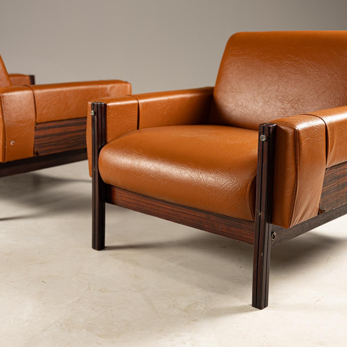 Percival Lafer MP-37 Armchair in Jatobá Wood and Leather, Brazil, 1960s For Sale 2
