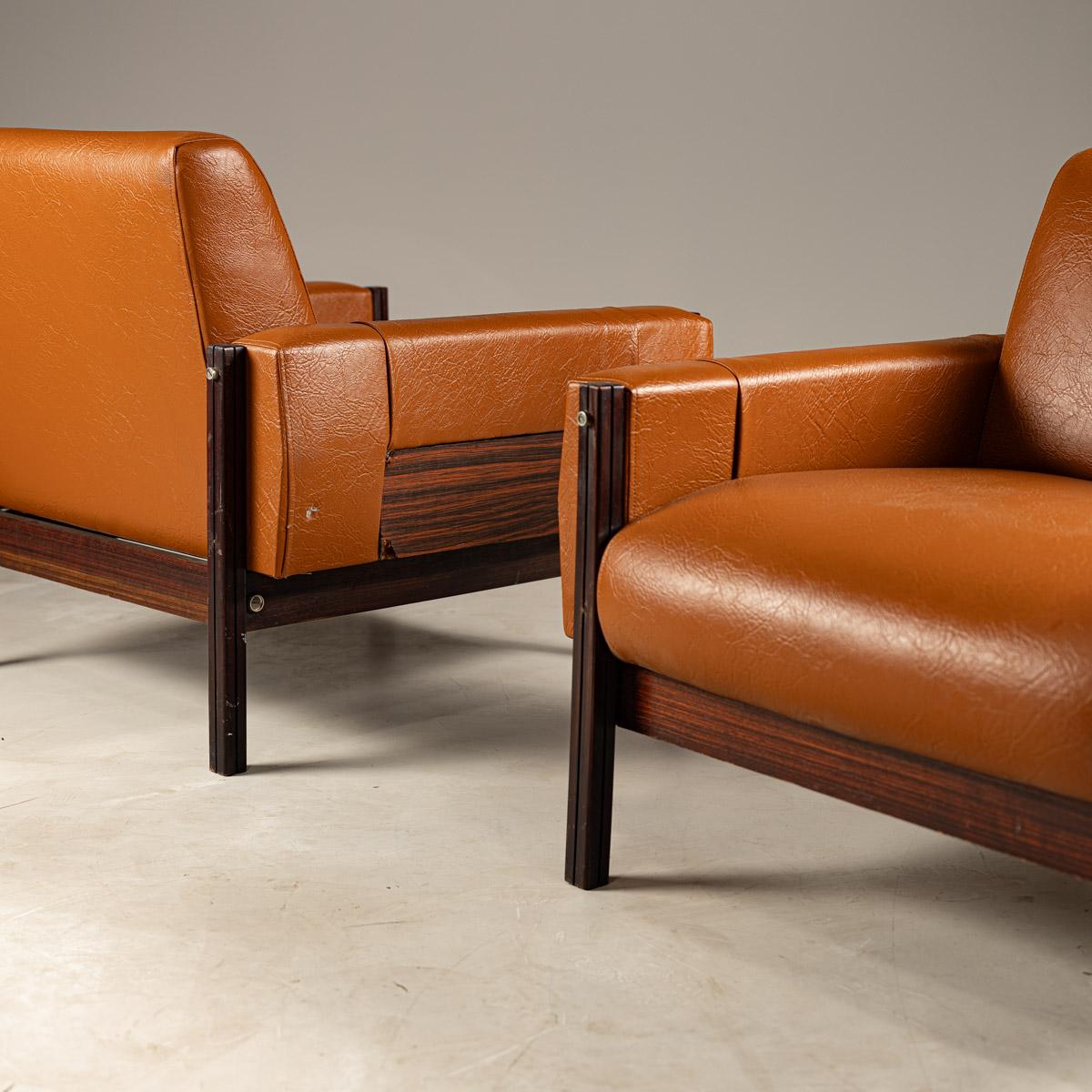 Percival Lafer MP-37 Armchair in Jatobá Wood and Leather, Brazil, 1960s For Sale 3