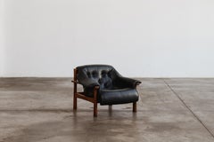 Percival Lafer “MP-41” Armchair for Lafer MP, Black Leather, 1972