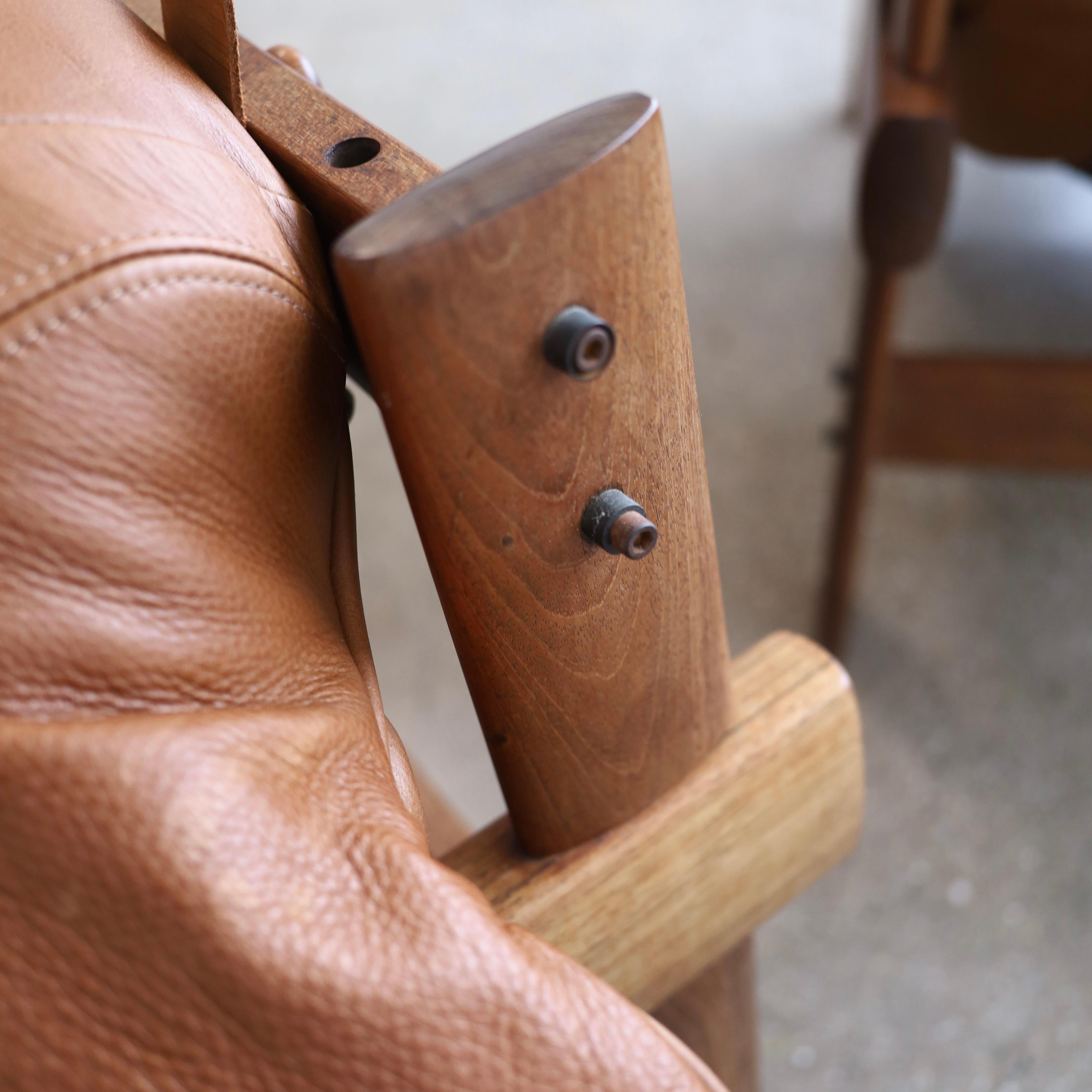 Leather Percival Lafer MP-41 Chairs, a pair