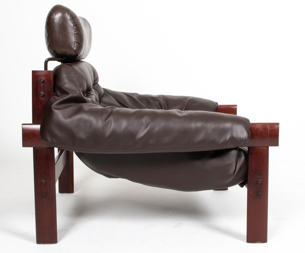 Percival Lafer MP-41 High-Back Seating Suite in Pau Ferro Wood & Leather 9