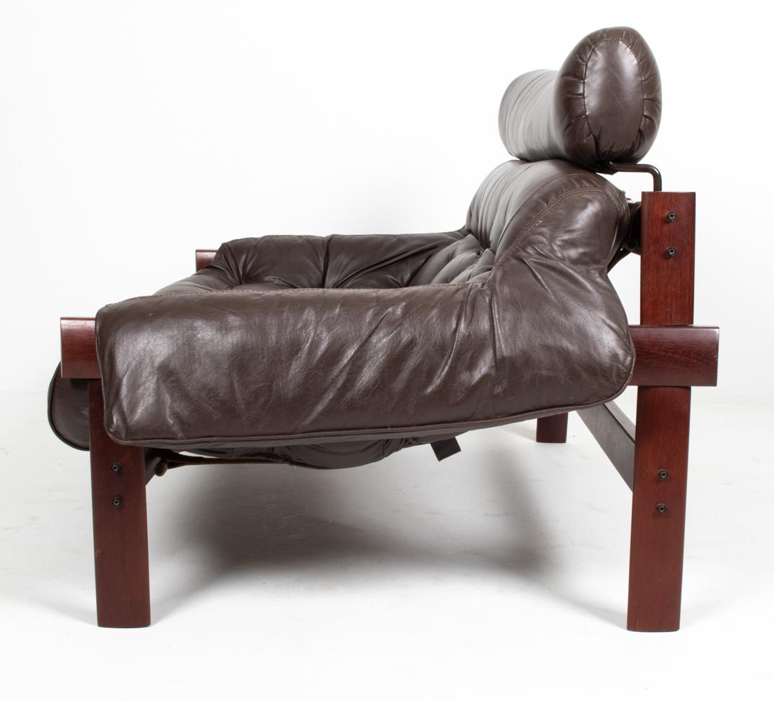 Mid-Century Modern Percival Lafer MP-41 High-Back Seating Suite in Pau Ferro Wood & Leather