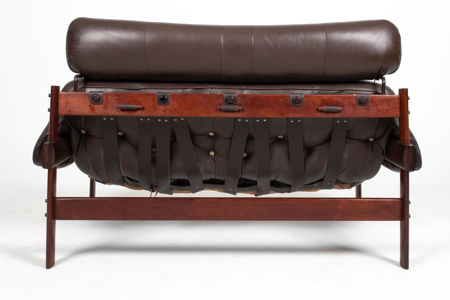 Brazilian Percival Lafer MP-41 High-Back Seating Suite in Pau Ferro Wood & Leather
