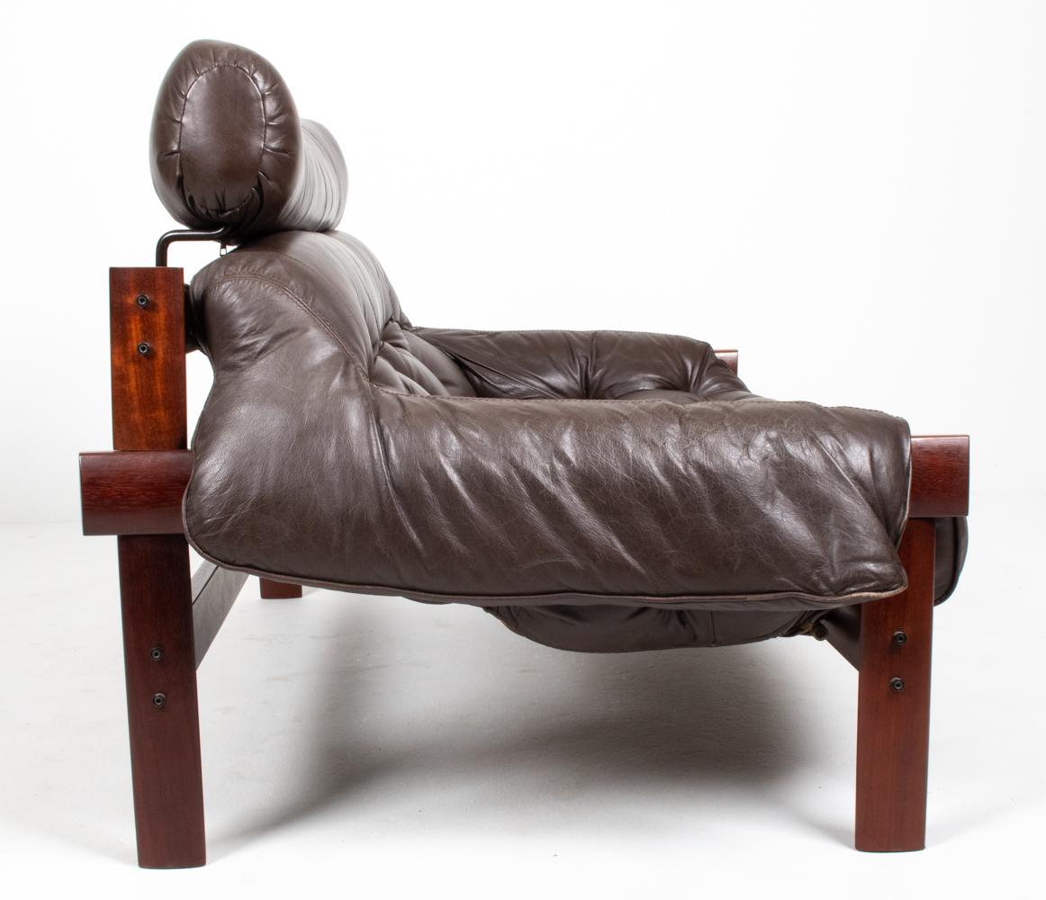 20th Century Percival Lafer MP-41 High-Back Seating Suite in Pau Ferro Wood & Leather